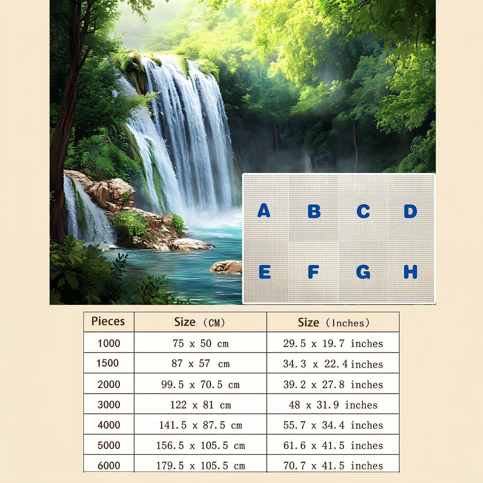 Puzzle 1000 sztuk dla dorosłych, drewniane puzzle 75 x 50 cm duży szczegół i żywe kolory - zabawne wyzwanie dla rodziny i przyjaciół, twórcza aktywność i prezent edukacyjny, spadek lasu f0-824