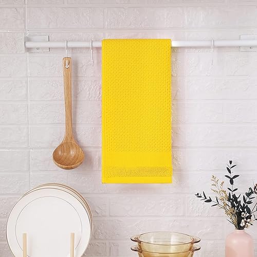 Miniatura 207 de Homaxy Paños de cocina 100% algodón, paquete de 8 – 12 x 12 pulgadas, tejido de gofre, muy suaves y absorbentes, paños de cocina de secado rápido