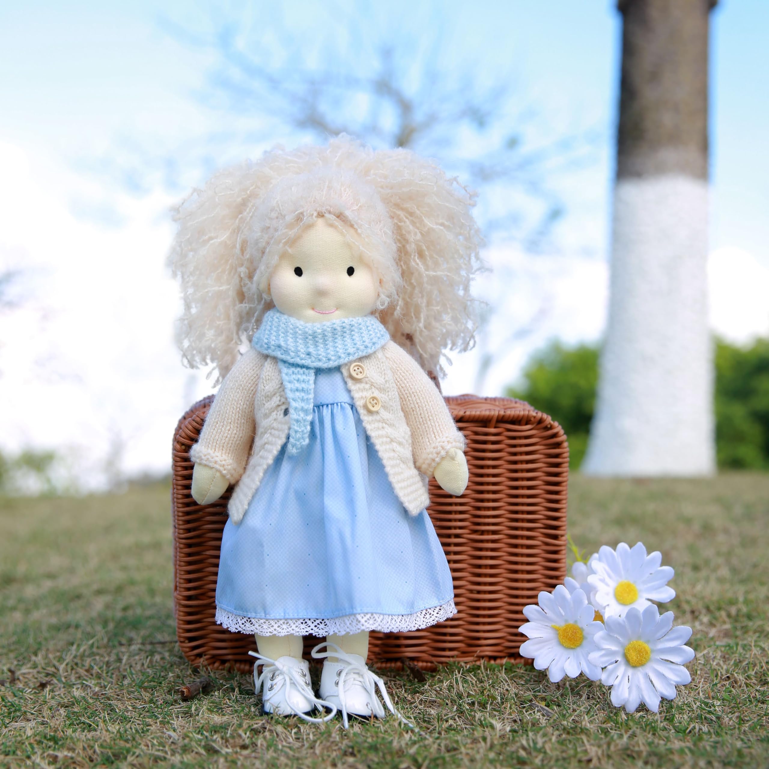 Amazon.co.jp: BlissfulPixie Waldorf Doll 手作り人形 - Florke 12