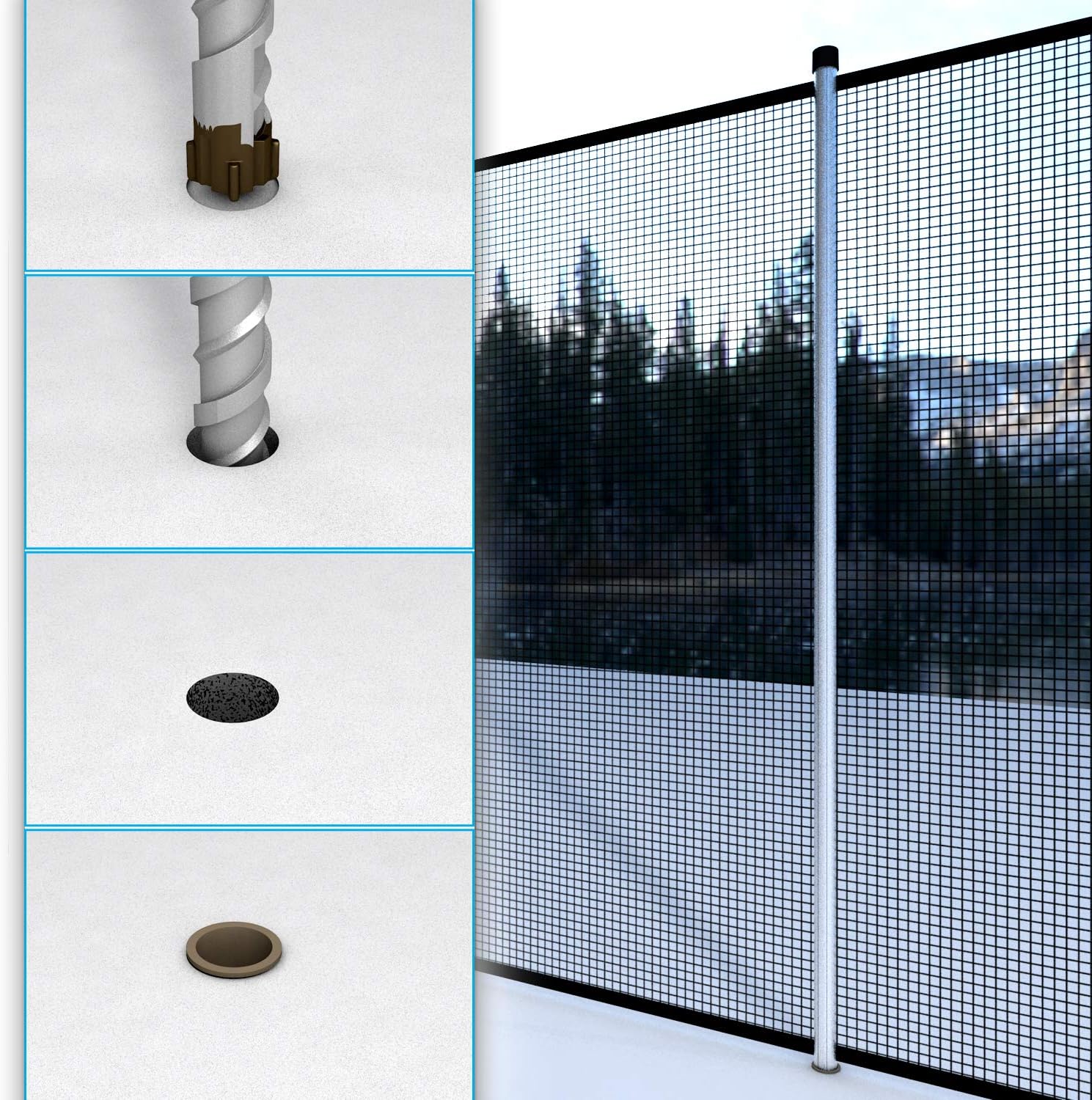 Patio 1-1/4" SDS Plus Concrete Drill Bit Masonry Rotary Hammer Drill Bits, Carbide Tipped for Brick Cement Surface, Stone, Brocas para Concreto