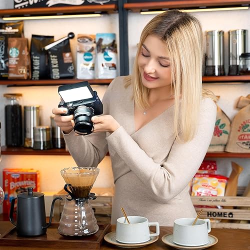 Miniatura 9 de Luz de video LED ultra brillante 3200-5600K para Canon EOS R100 R50 M50 M6 Mark II Sony ZV-1 II ZV-E10 A7C II A6600 A6500 Fujifilm X-S20 X-T200