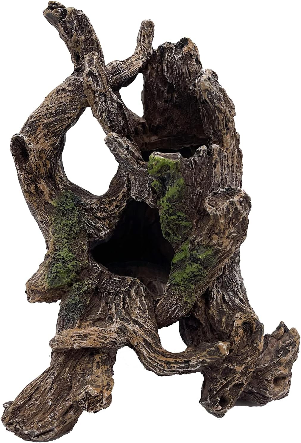 Large 20cm Tree Root Drift Wood Stump Fish Tank Ornament Aquarium Terrarium Vivarium Reptile Cave Hide Aquatic Decoration