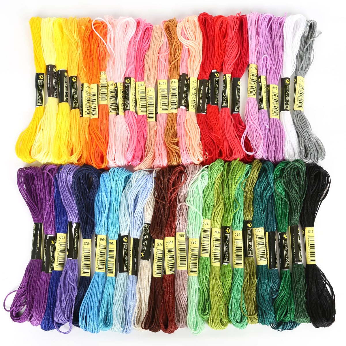 24/36/50/100/200 Stück Kreuzstichfäden Baumwolle Stickgarn Floss Nähstränge Kit Nähwerkzeuge Handwerk | 200pcs