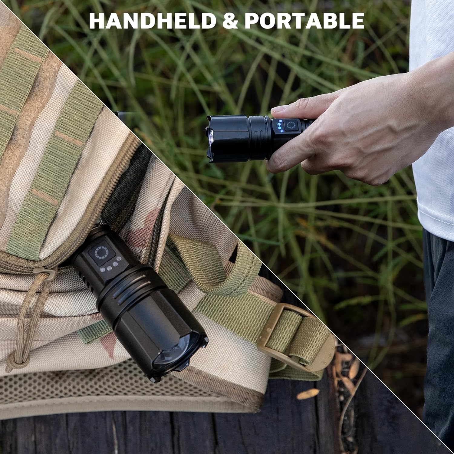 Rechargeable LED Flashlights High Lumens, 990,00 Lumen Super Bright Flashlight with 5 Modes, Powerful Waterproof Handheld Flash Light, Multifunctional Flashlight for Home Camping Hiking (2) - Image 8