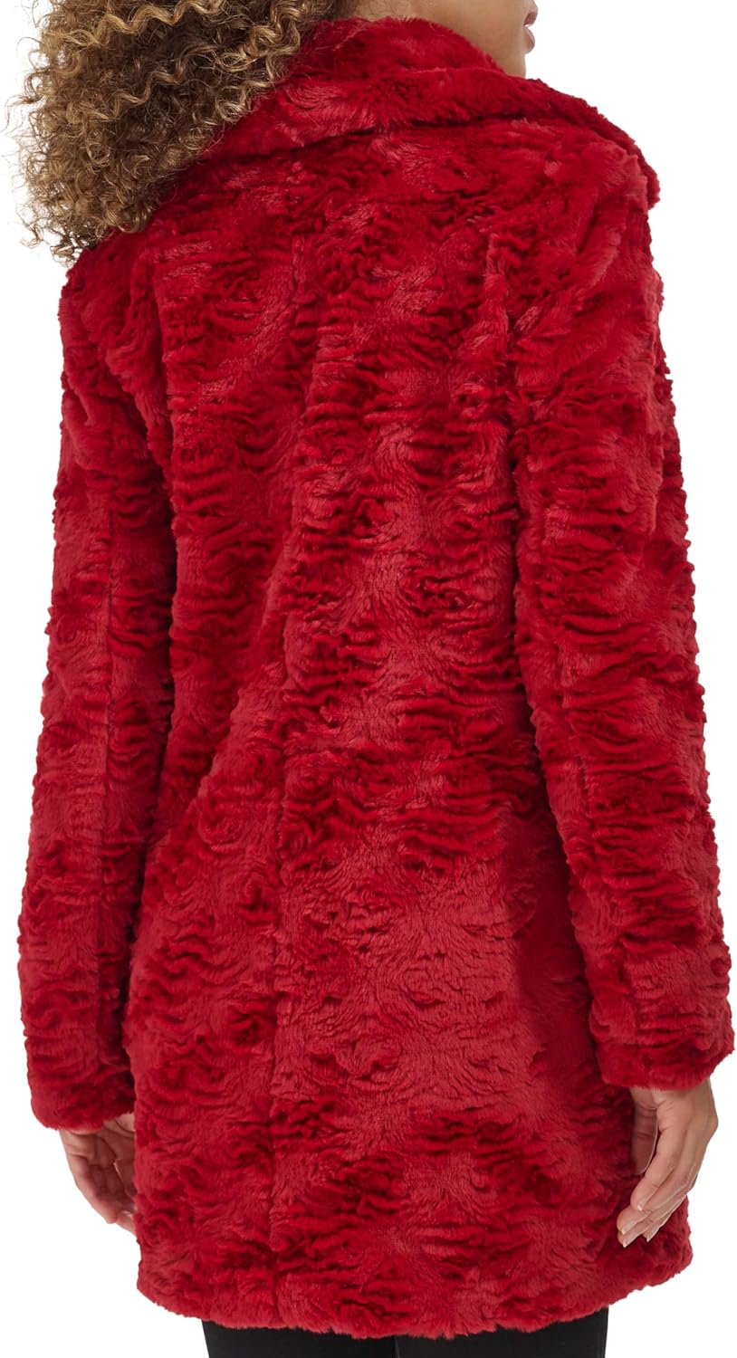 Kenneth Cole Women's Classic Faux Mink Style Faux Fur Coat - Image 3