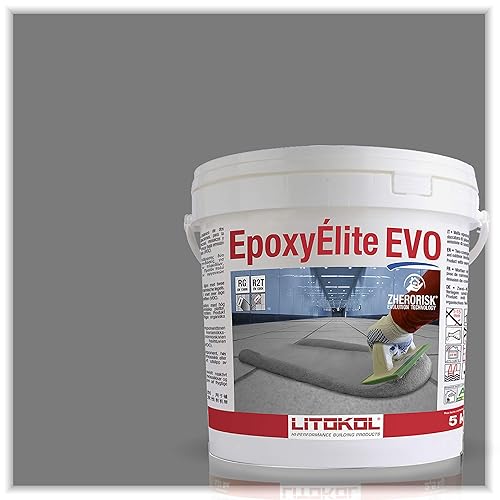 The Tile Doctor EpoxyElite EVO - Lechada epoxi Litokol para baldosas epoxi, piscinas, spas, cocinas, baños, baldosas de suelo o pared, uso interior
