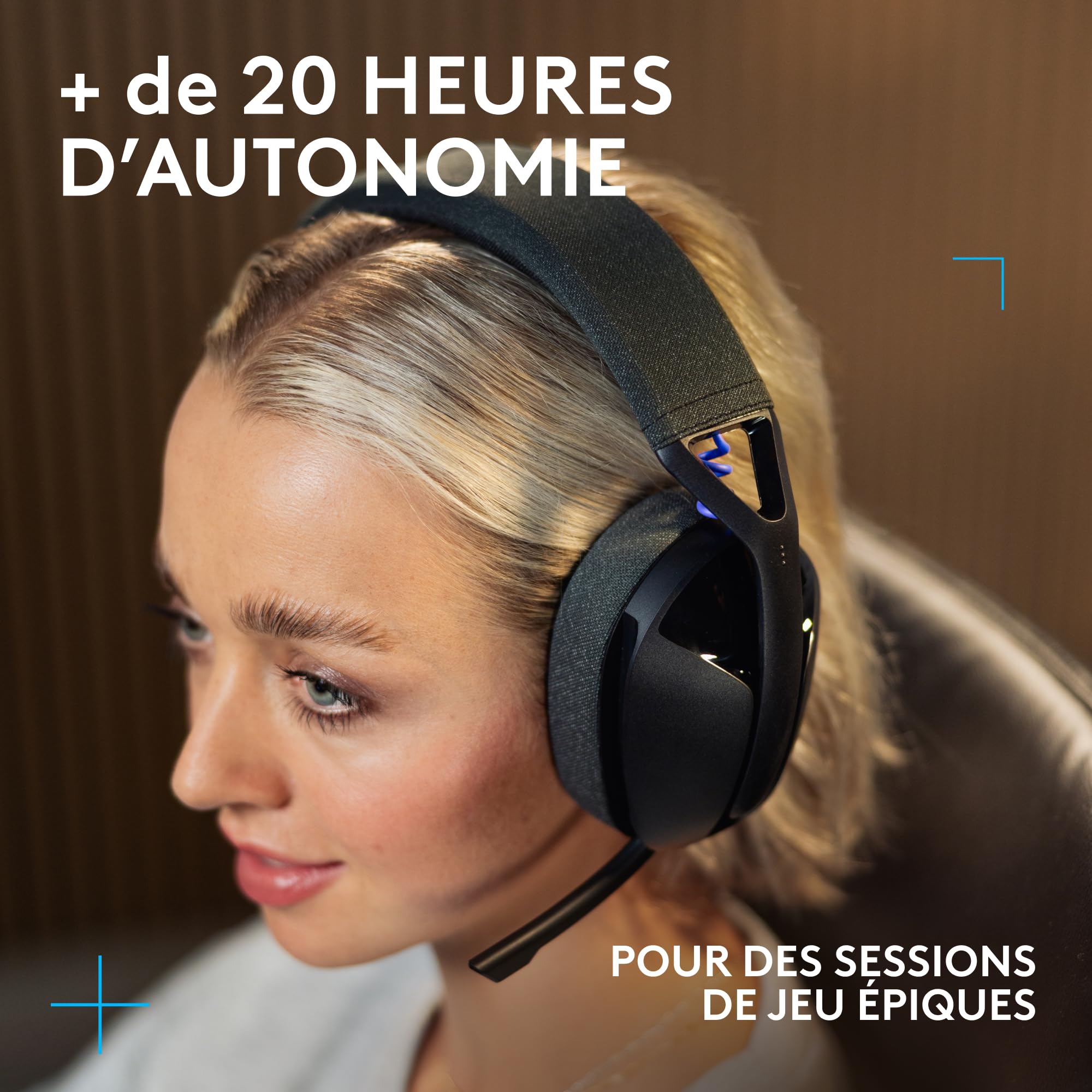Logitech G G321 Lightspeed, Casque Gaming Bluetooth sans Fil, Confort et Ajustement dynamiques, Micro à Tige 16 kHz, + de 20 h d’autonomie, PC, PS4, PS5, Nintendo Switch, Mobile - Noir