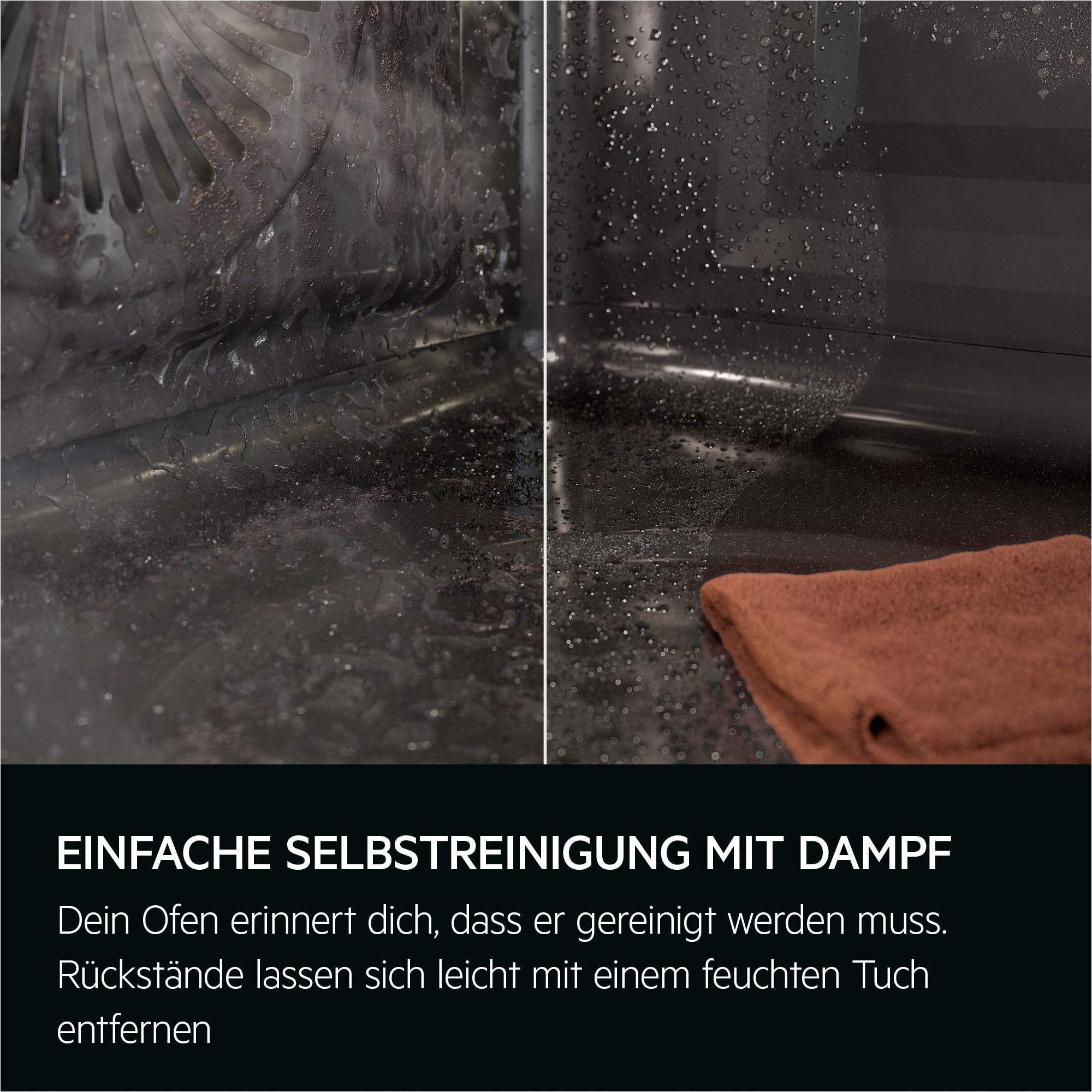 AEG Wifi Einbau-Dampfbackofen, Multidampfgarer, Serie 9 Touch-Swipe-Display XL, mit Schritt für Schritt assistiertem Kochen, Made in Germany,100% Auto-Dampf & SousVide, App-Rezepte, TP9SB82WAB