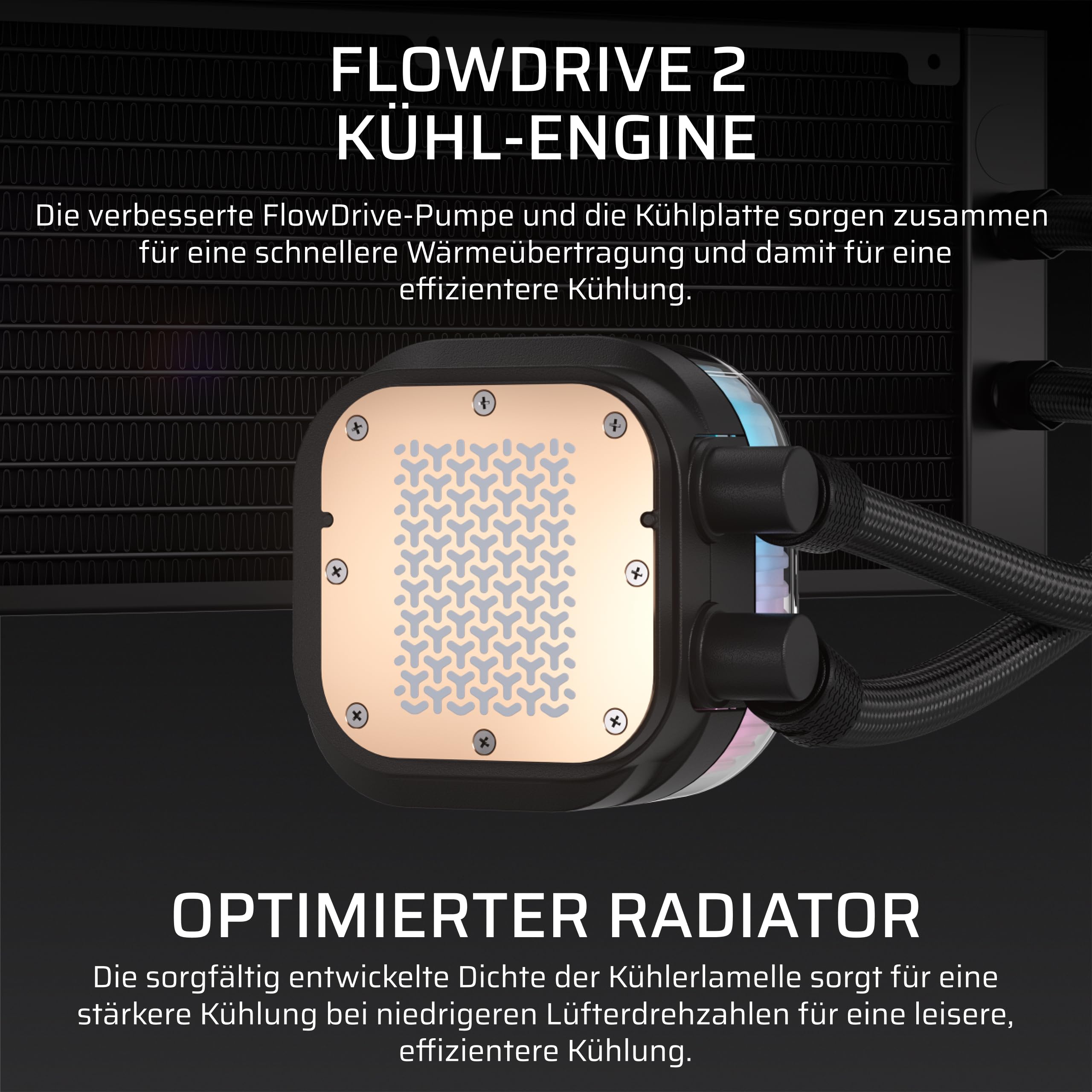 CORSAIR iCUE LINK TITAN II 360 RX RGB AIO-CPU-Flüssigkeitskühler – Schwarz