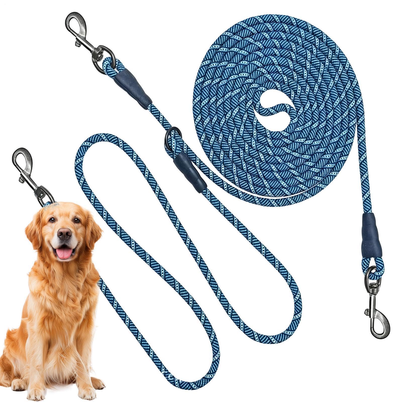 Correa para perro para patio y camping: cuerda de 19.6 pies para jugar al aire libre 1