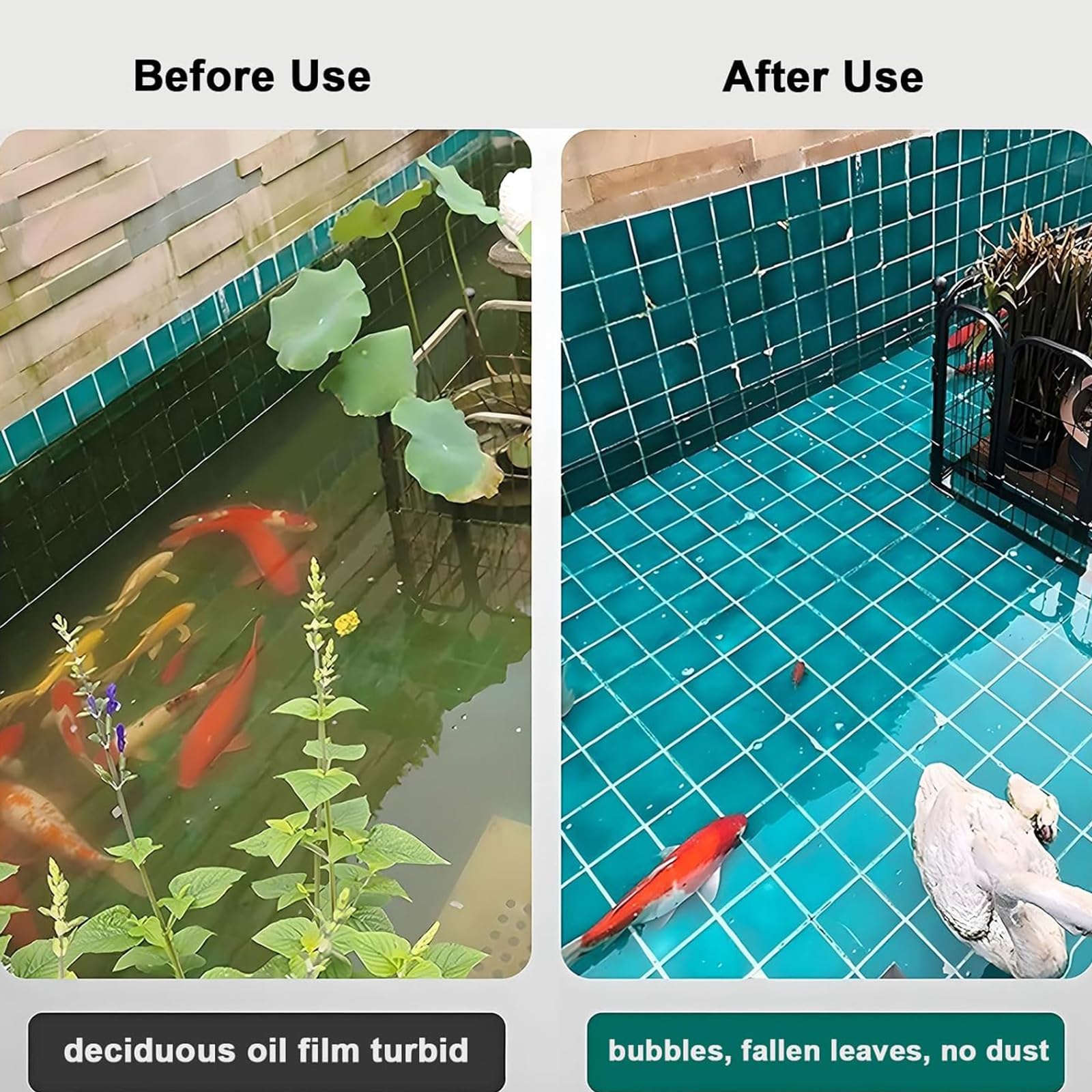 Skimmer Galleggiante per Laghetto con Pompa, Adatto per Estrattori di Superficie, Cavo di Alimentazione da 10 M, Portata 4200 L/h, Filtro di Purificazione per Piante Acquatiche per Laghetti da