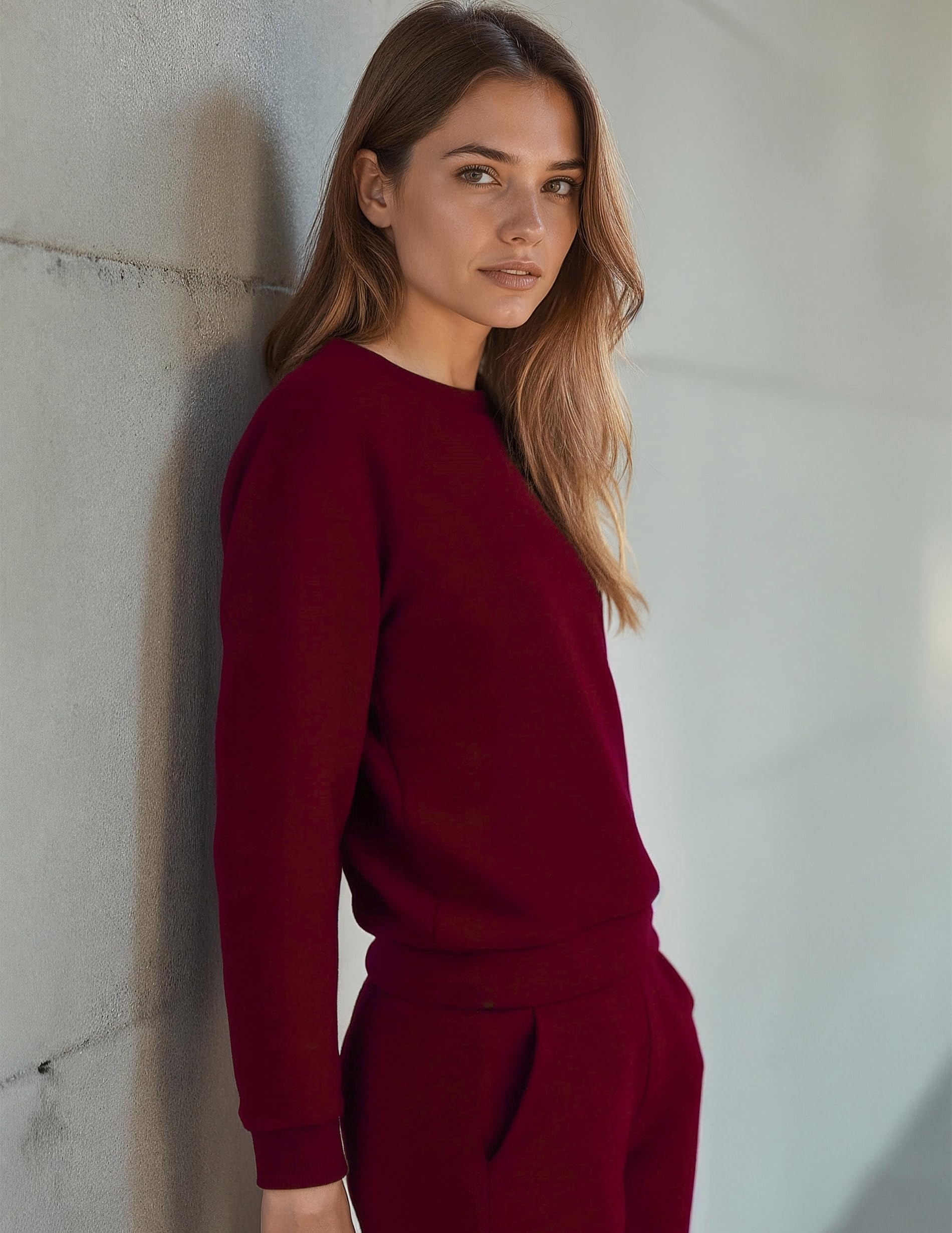 Vivisence Damskie spodnie dresowe luźny krój Lounge miękka mieszanka bawełny joggery z prążkowanymi mankietami elastyczna talia i kieszenie na co dzień lub jako odzież domowa 9104