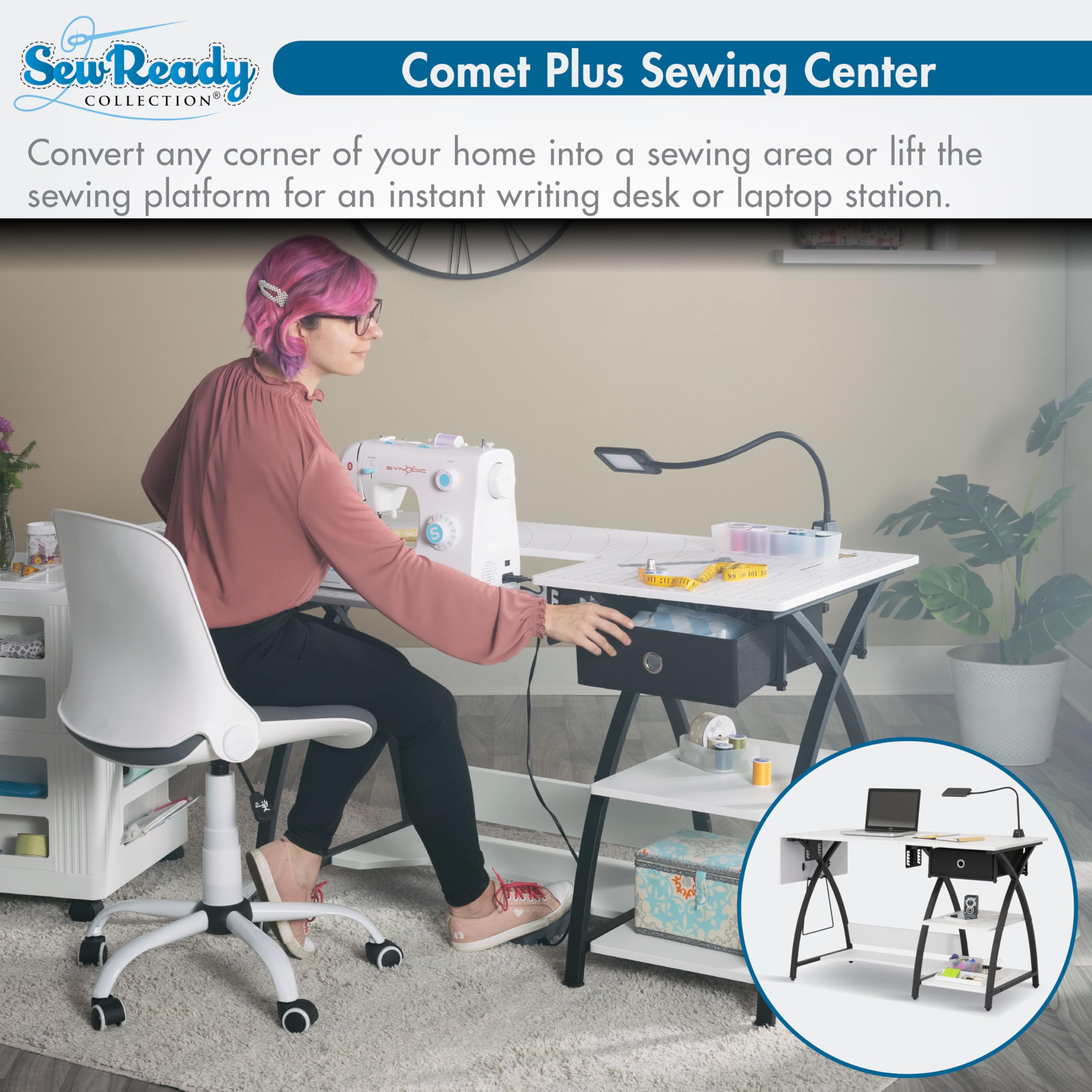 Amazon.com: Sew Ready Comet Plus Craft Sewing Table 56.75″ × 23.5