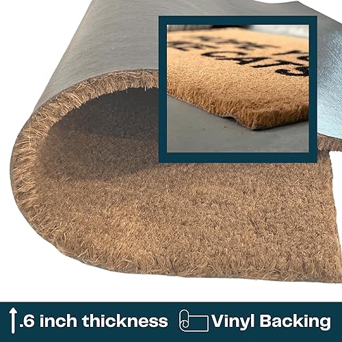 Miniatura 4 de Nickel Designs Christmas Doormat, Heavy Duty Natural Coir Fibers, UV Resistant, Winter Front Porch Decor, Christmas Theme (Small 16x24 inches)