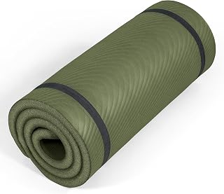 Tone Fitness 1" Extra Thick Yoga Mat, Exercise & Pilates Mat with Strap