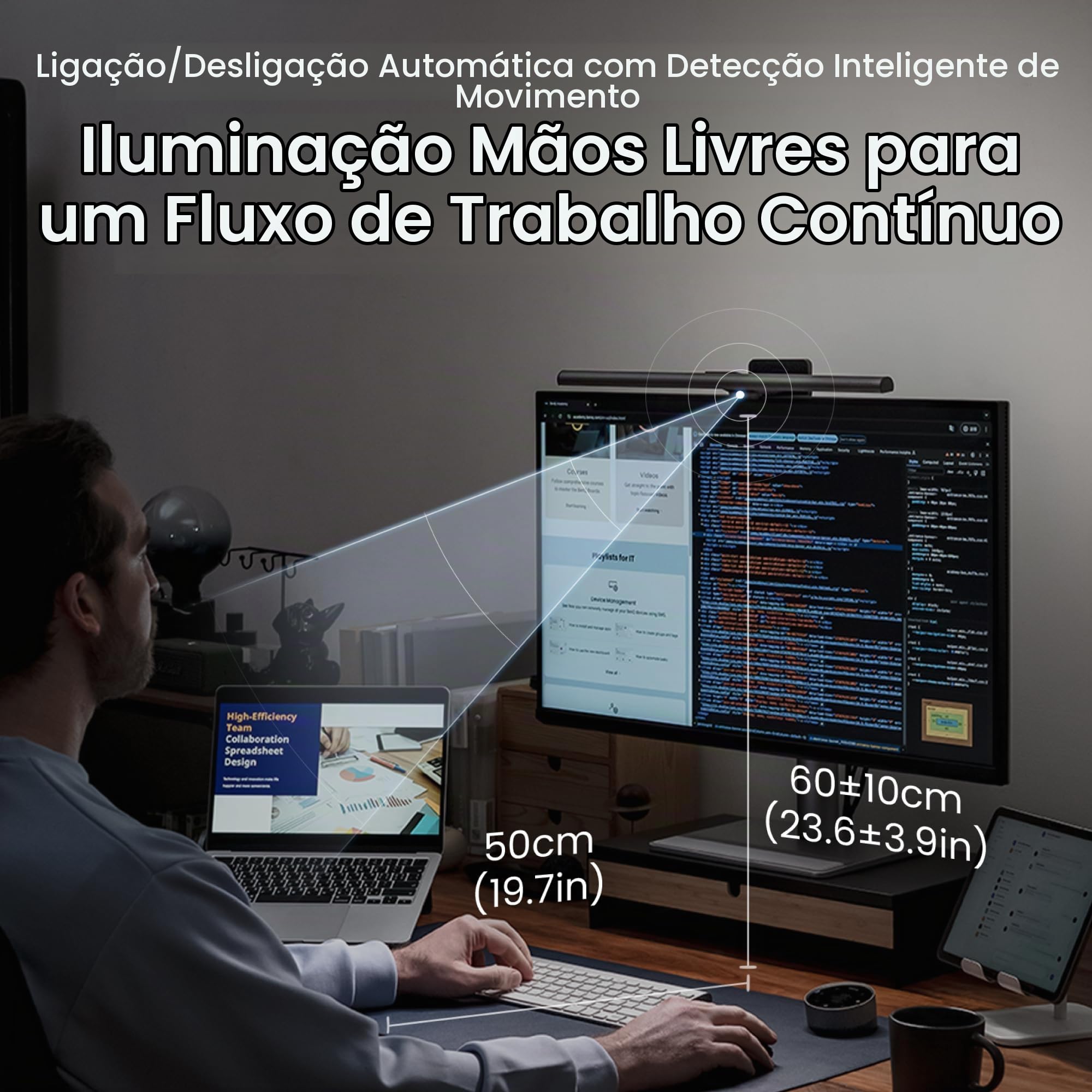 BenQ ScreenBar Halo 2 Candeeiro LED para monitor, controlo sem