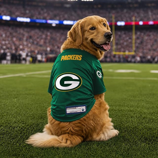 Foto 3 de 7 de Littlearth Green Bay Packers NFL - Camisetas elásticas para Perros Grandes
