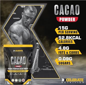 Organic Cacao Powder | Rich in Potassium & Manganese | Ideal for Hot Chocolate, Smoothies, and Baking | Pure, Vegan, Unsweetened, and Non-Alkalised | GMO-Free by XCelerate Nutrition (25g)
