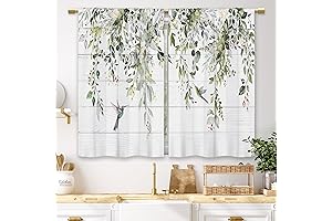 Natural Elegance for Your Kitchen: Farmhouse Eucalyptus Curtains