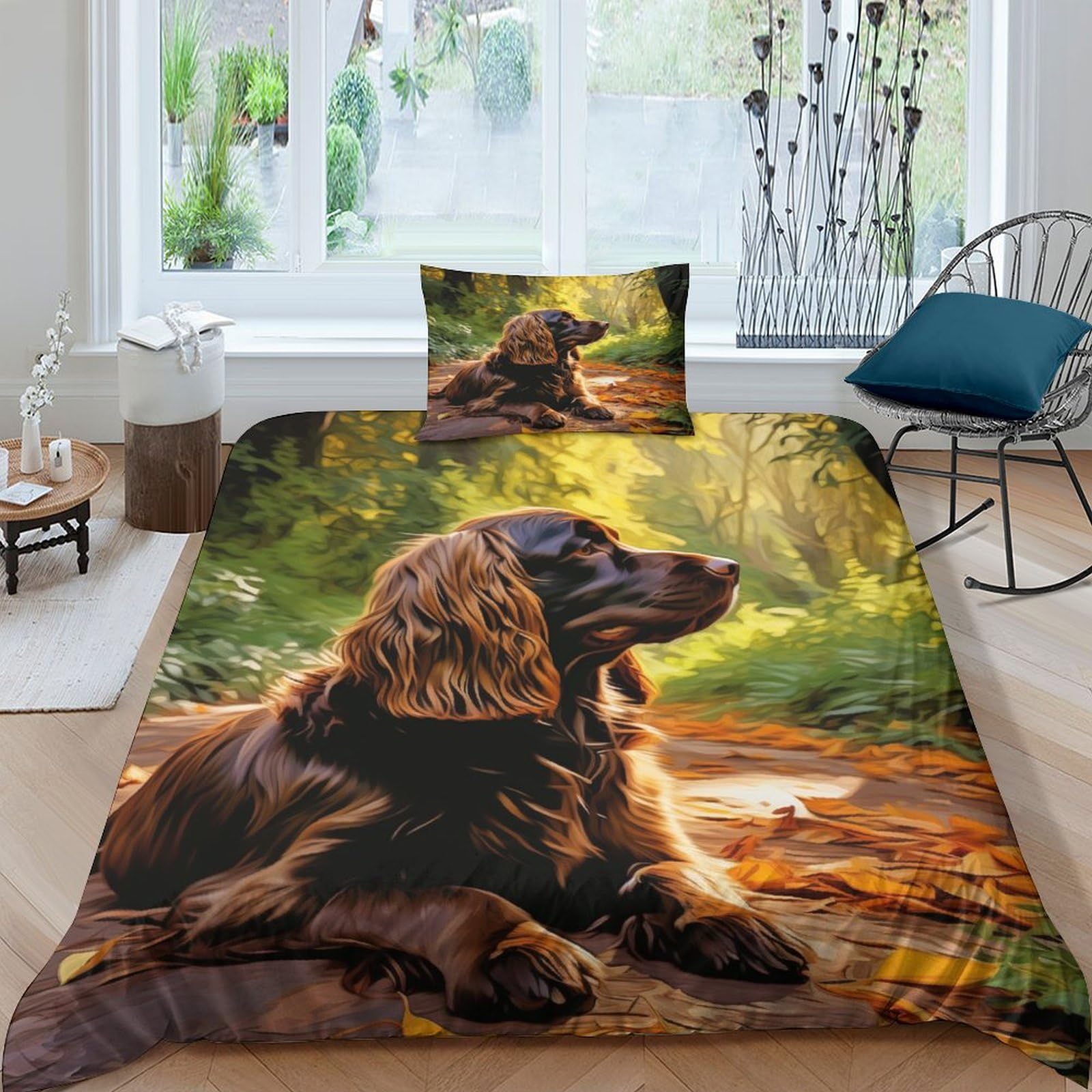 Parure de lit Cocker housse de couette 3D pour une chambre cocooning et chaleureuse