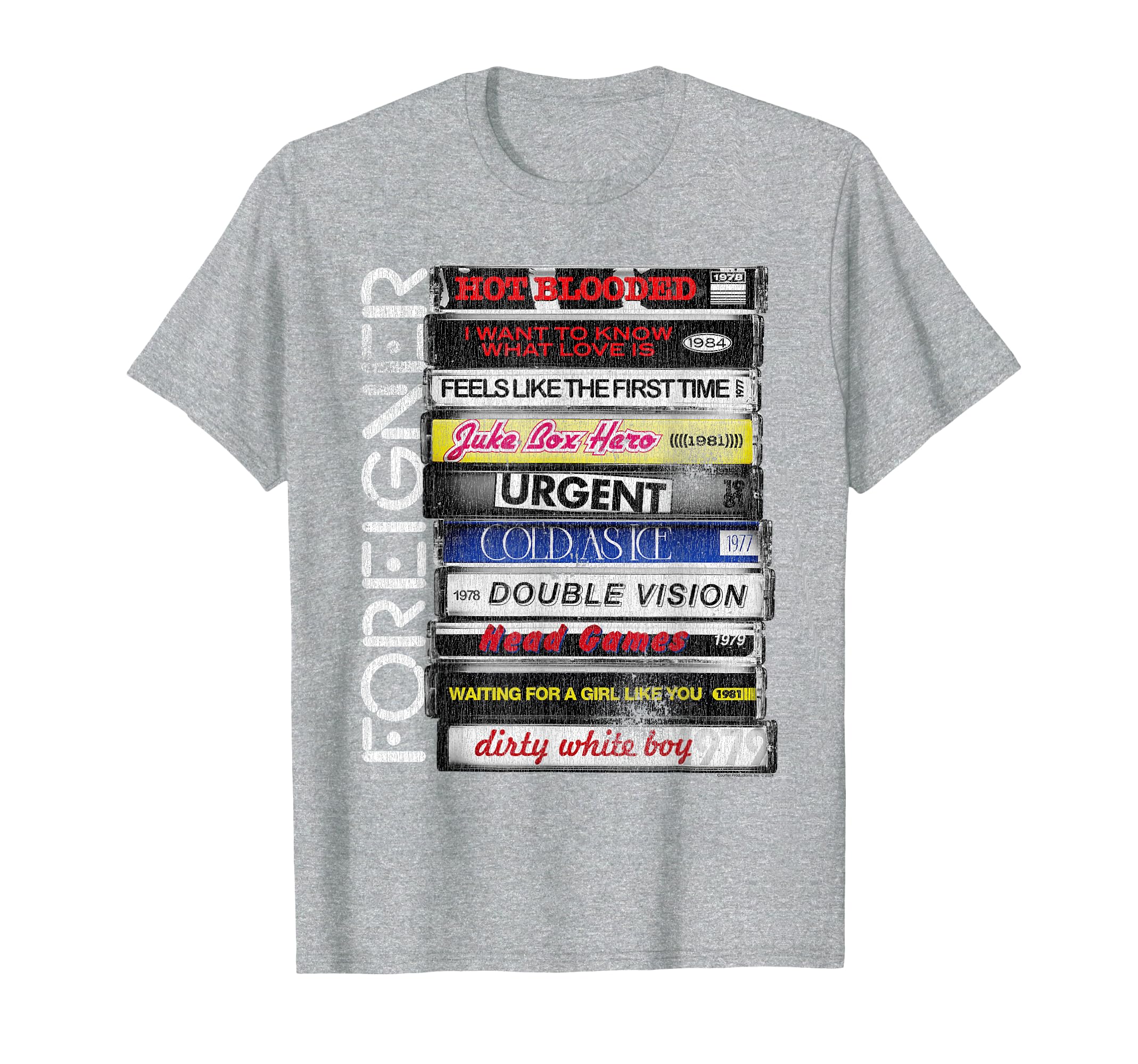 Foreigner Classic Hit Songs 80s Rock Band T-Shirt