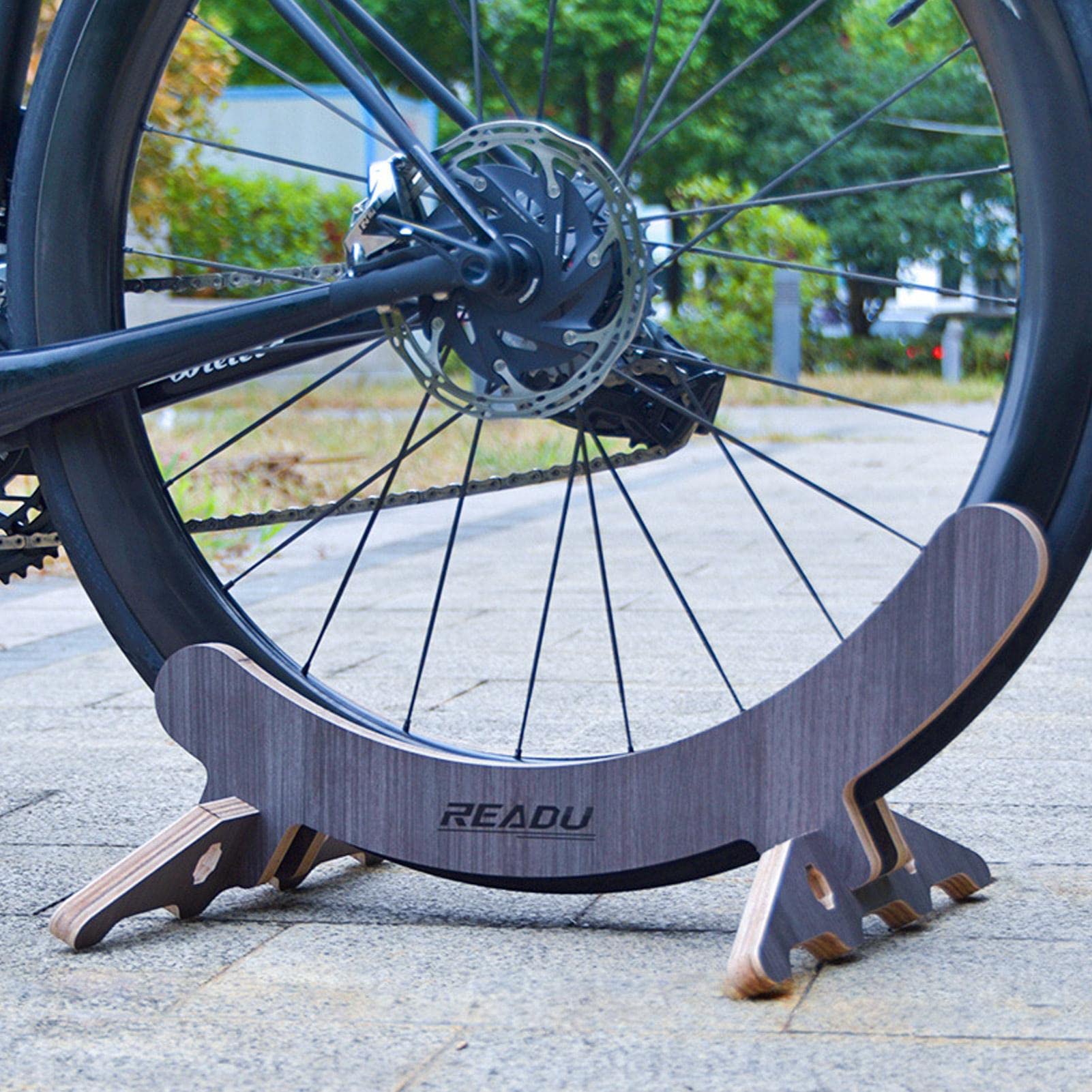 Abbto Fahrradständer Ständer,Fahrradständer aus Holz für Garagenboden