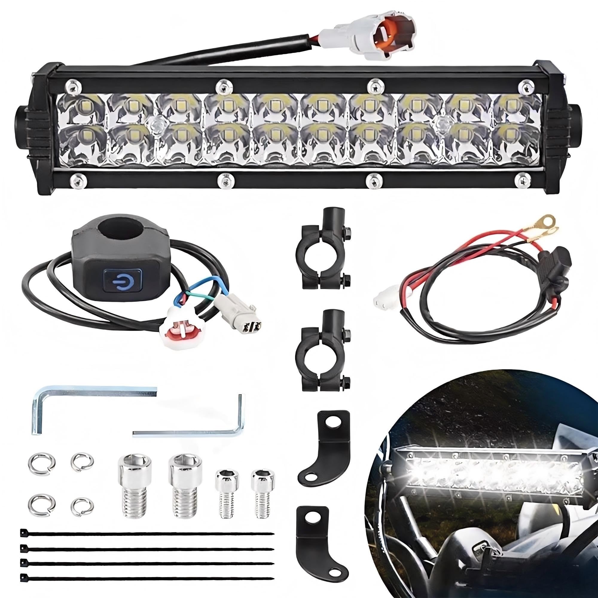 Faro Delantero Moto Kit de barra luces LED para faros delanteros moto cross Plug-N-Play mejorado para CRF250F para CRF110 para TTR110 para YZF450
