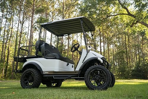 GTW Bravo - Rueda de aluminio para carrito de golf de 14 pulgadas de 14 x 7 pulgadas, 4-4 pernos  Desplazamiento 34 (negro mate)