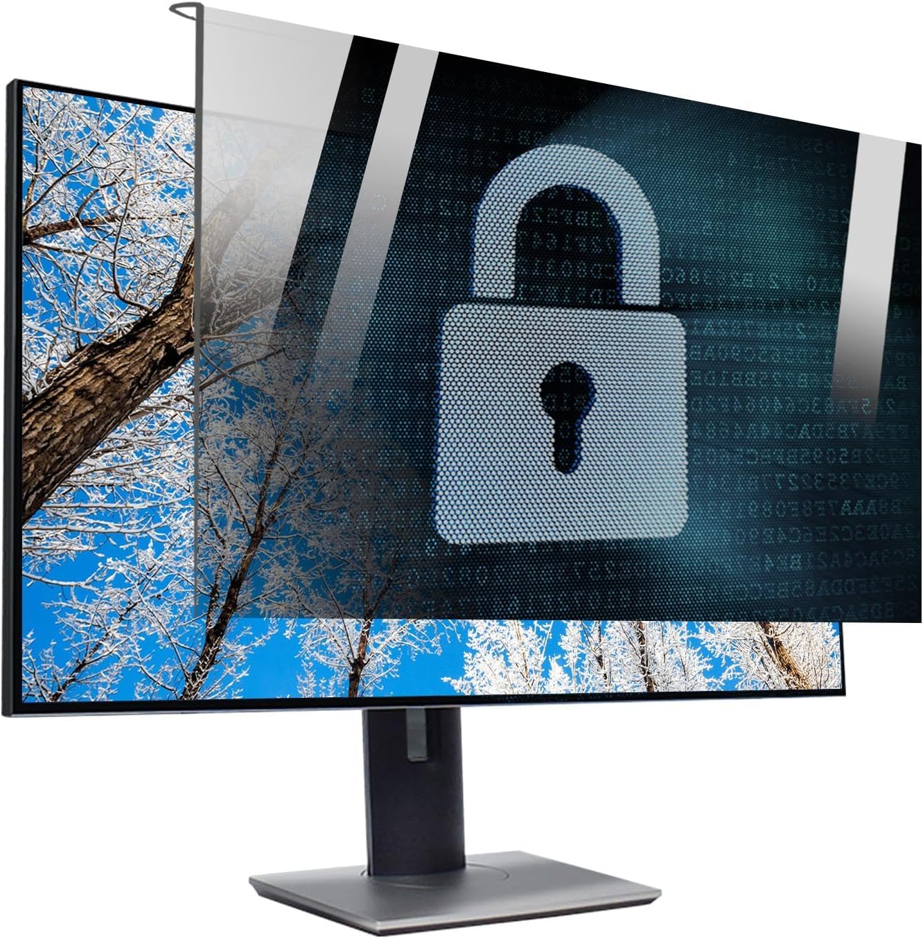 TBLOTYD Computer Privacy Screen Filter, Hanging Monitor Privacy Film, Removable Monitor Privacy Cover, 24 Inches, for Hospital Use,24