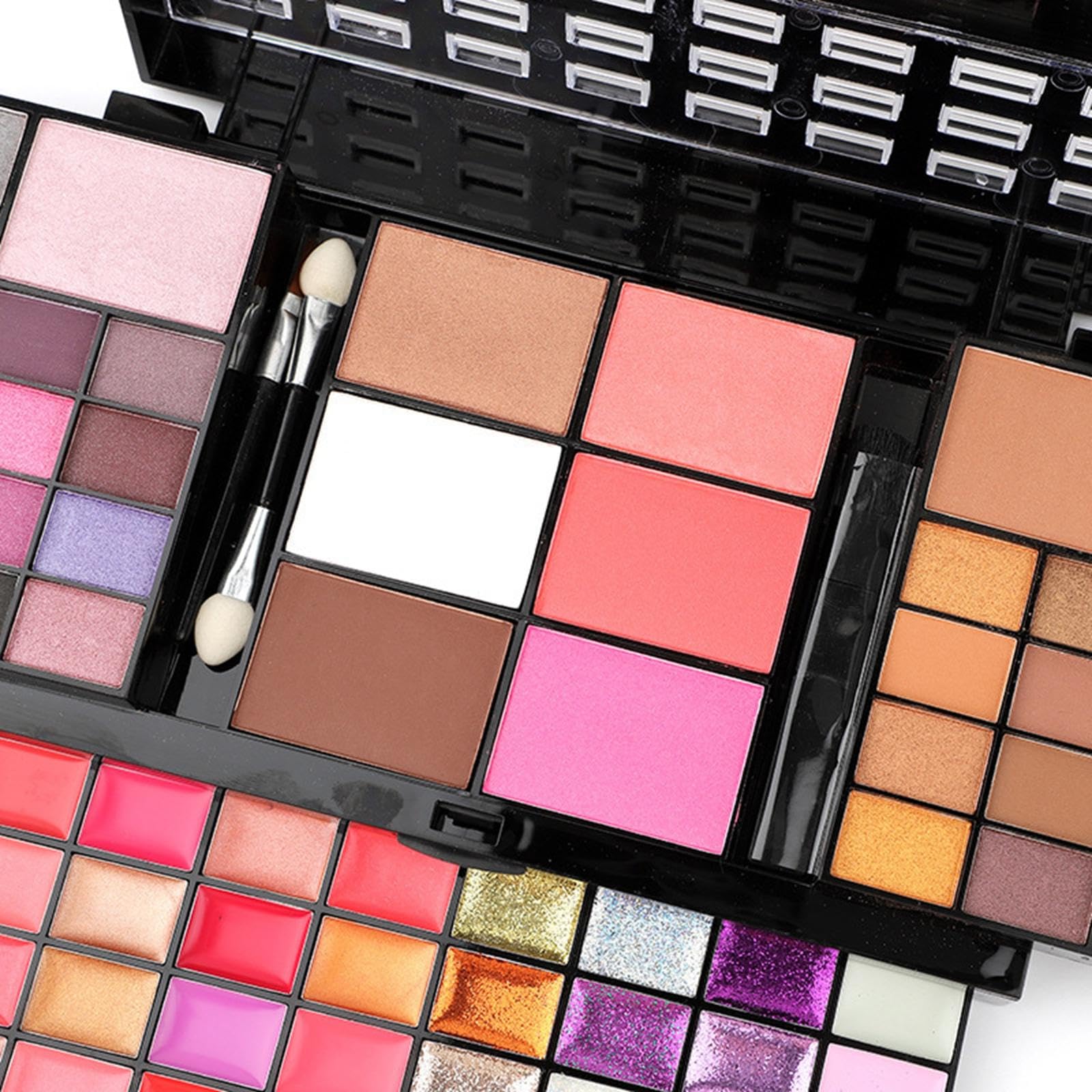 Makeup Palette Multifunctional for Women with Brush Professional Highlighter-image-10