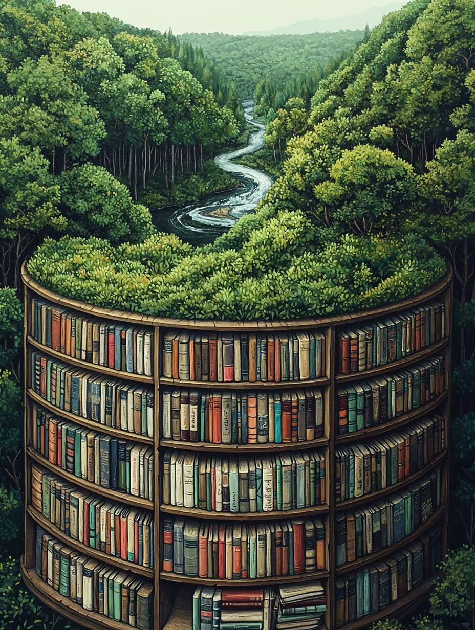 Dipingere con i Numeri Adulti Paesaggio della libreria, 60x80cm s-890