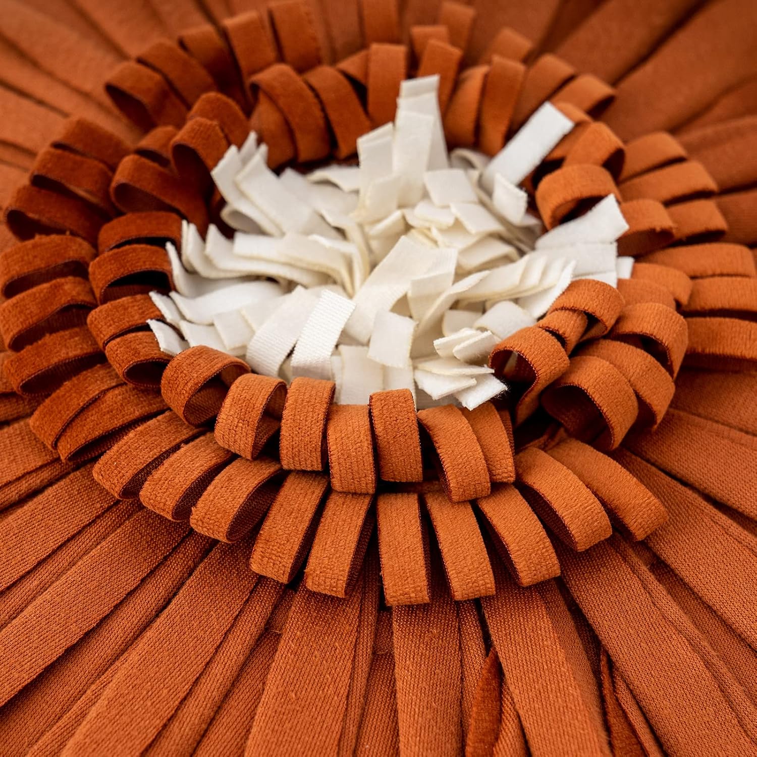 Alerfa 3D Flower Handmade Throw Pillow Cover Decorative Orange Velvet Pillowcase Cushion Cover with Hidden Zipper for Couch Bed Living Room Home Decor 18 x 18 Inches - Image 4