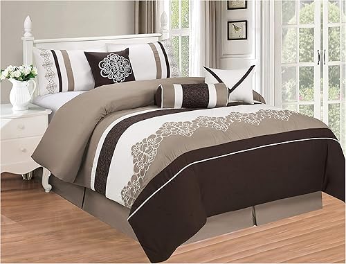 Colección All American - Juego de edredón grande de 7 piezas bordadas disponible en Yaxa Mexico