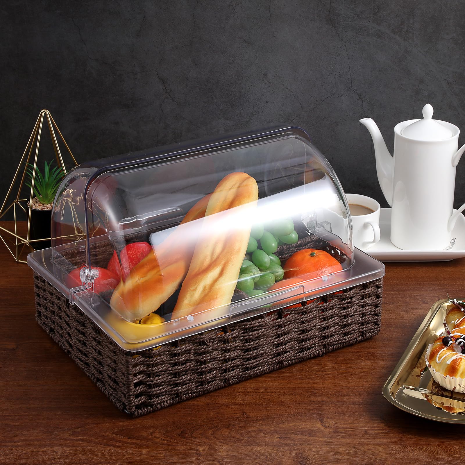 Coperchio per Dolci in Plastica Trasparente Apertura Ampia e Protezione Antipolvere per Esposizione di Pasticceria e Snack