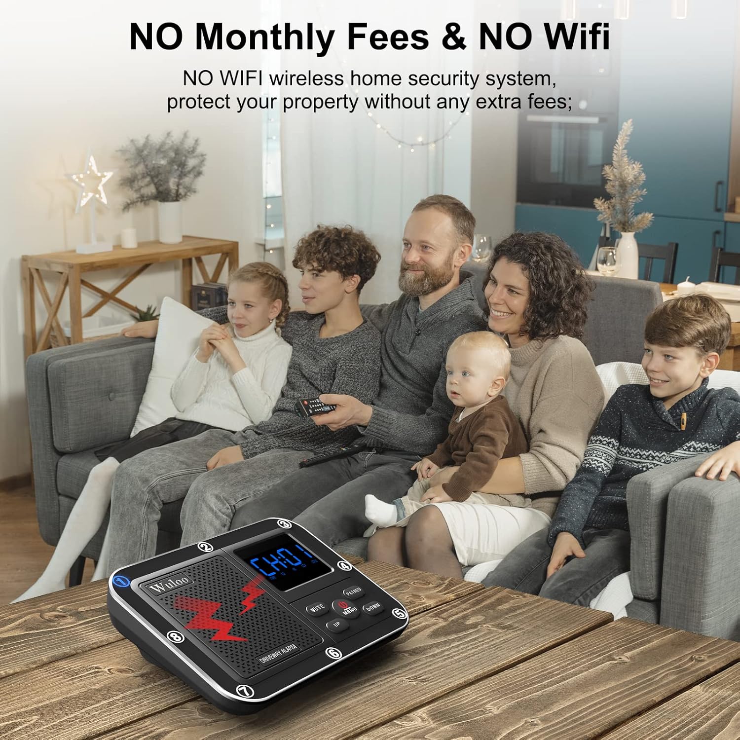 Wireless Alarm System for Home Security Expandable - 6-Piece Kit Include Doorbell, Door Alarm, and Solar Driveway Alarm - Chime/Sensitivity Adjustable NO Wi-Fi NO Monthly Fee With Rechargeable Battery Wireless Alarm System for Home Security Expandable - 6-Piece Kit Include Doorbell, Door Alarm, and Solar Driveway Alarm - Chime/Sensitivity Adjustable NO Wi-Fi NO Monthly Fee With Rechargeable Battery