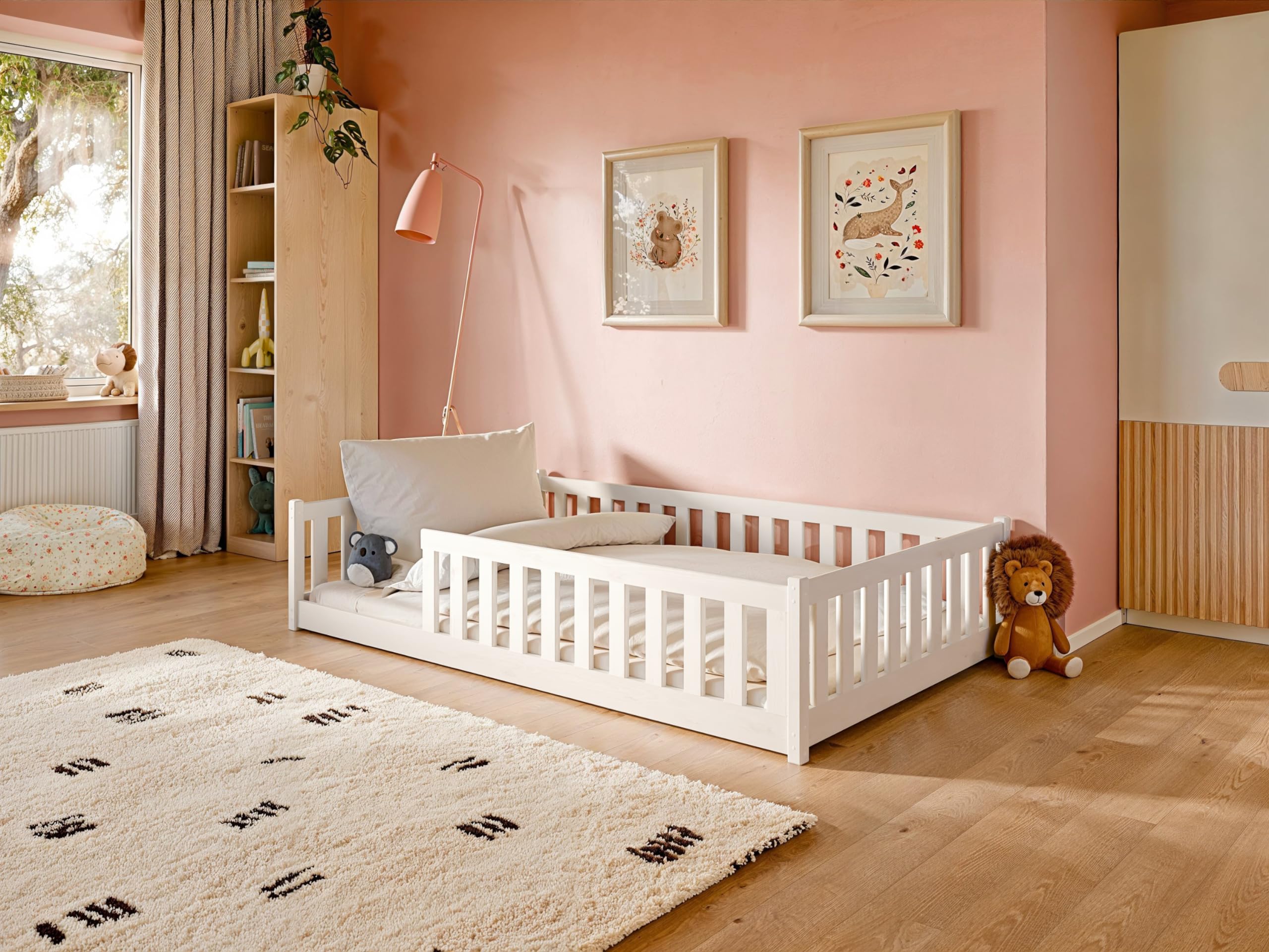 Letto Montessori Bambini TILA 8 - 80x160 Cm, Rosa, Rete A Doghe, Resistente 230 Kg - Foto 13