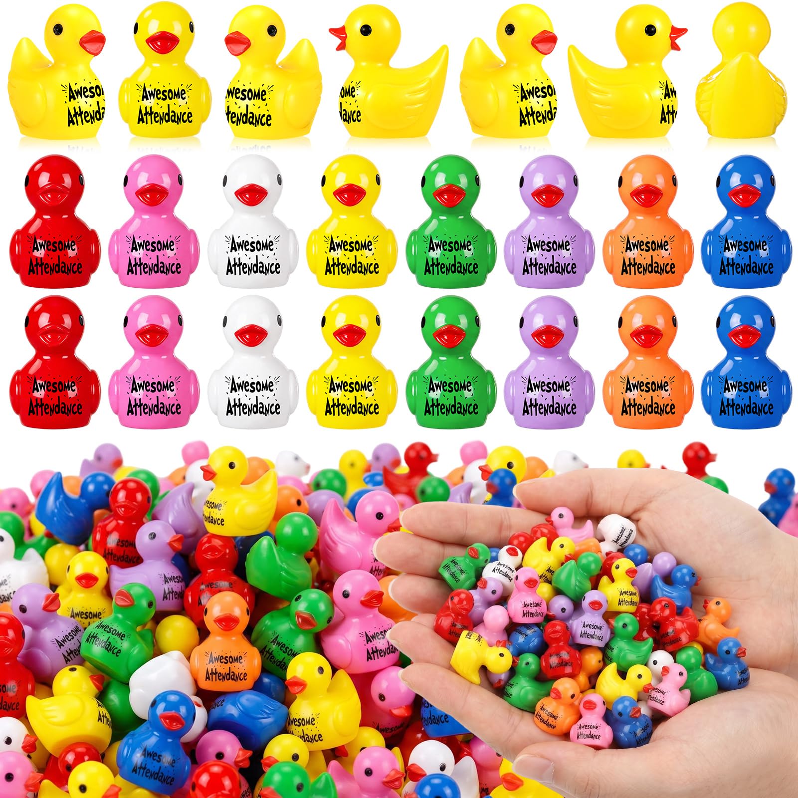 Skylety 180 Pcs Awesome Attendance Resin Duck Perfect Attendance Awards