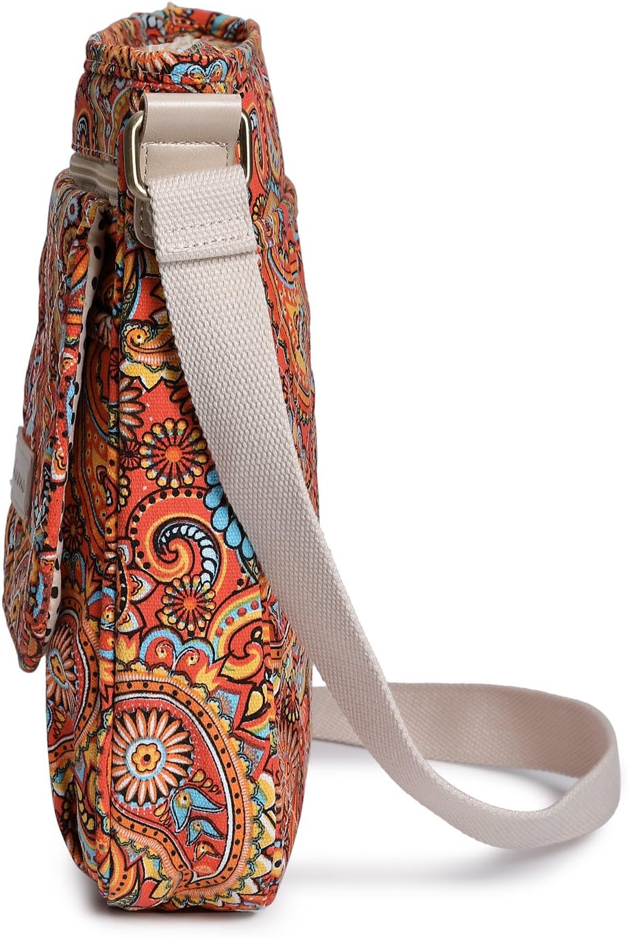 Malirona Women 's Durable Floral Crossbody Bag Canvas Messenger Handbag Multi Pocket Travel Satchel Purse - Image 5