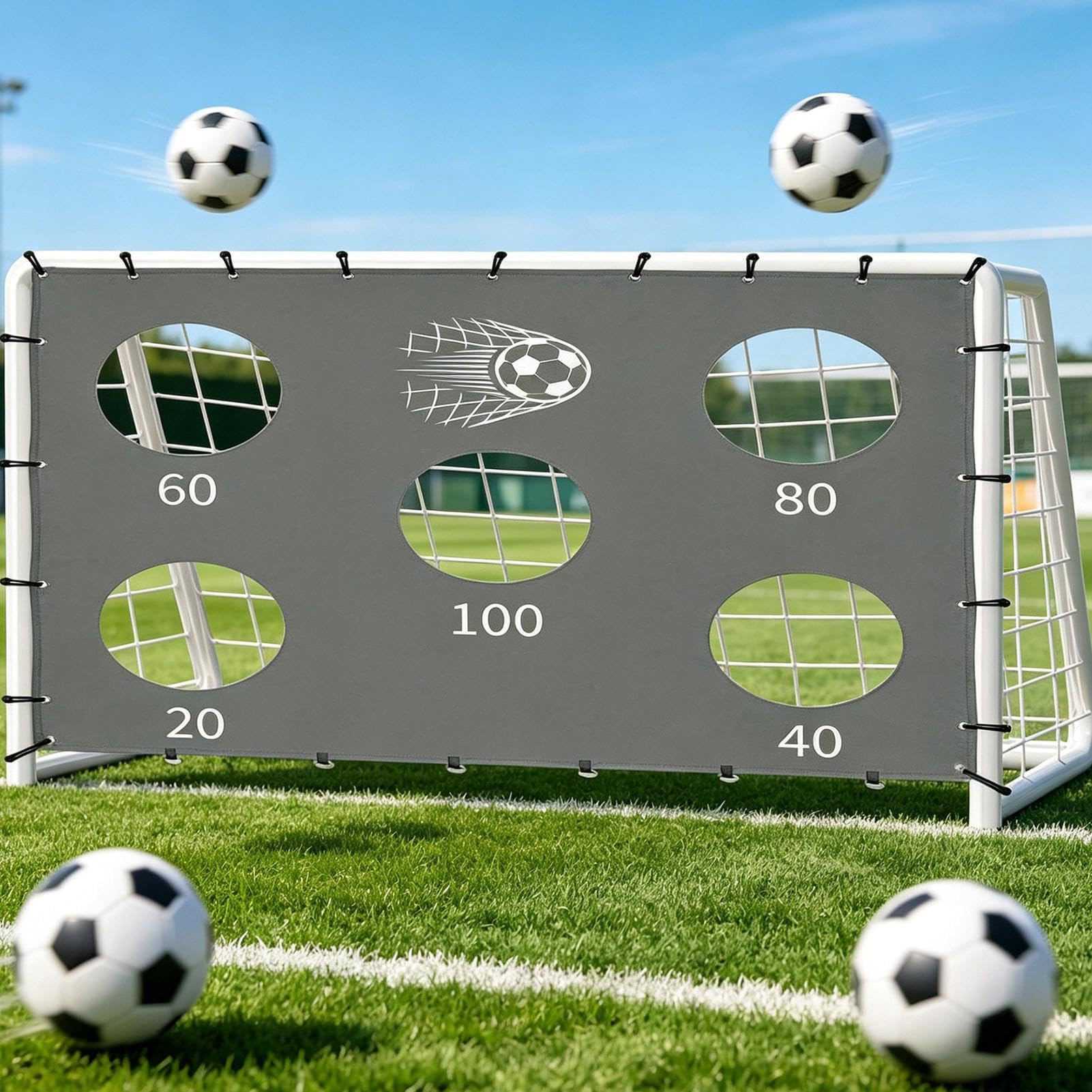 Bersaglio Per Porta Da Calcio Portatile Pieghevole Resistente Alle | Rete Allenamento Calcio Per Adulti Adatto All'Esercizio Competizione Precisione Giovani Principianti Giocatori