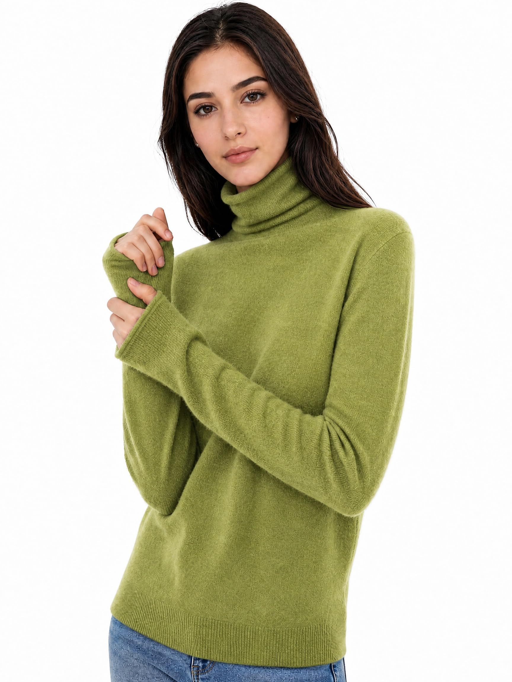 Chanyarn 100% Pure Cashmere Women's Sweater Turtleneck
