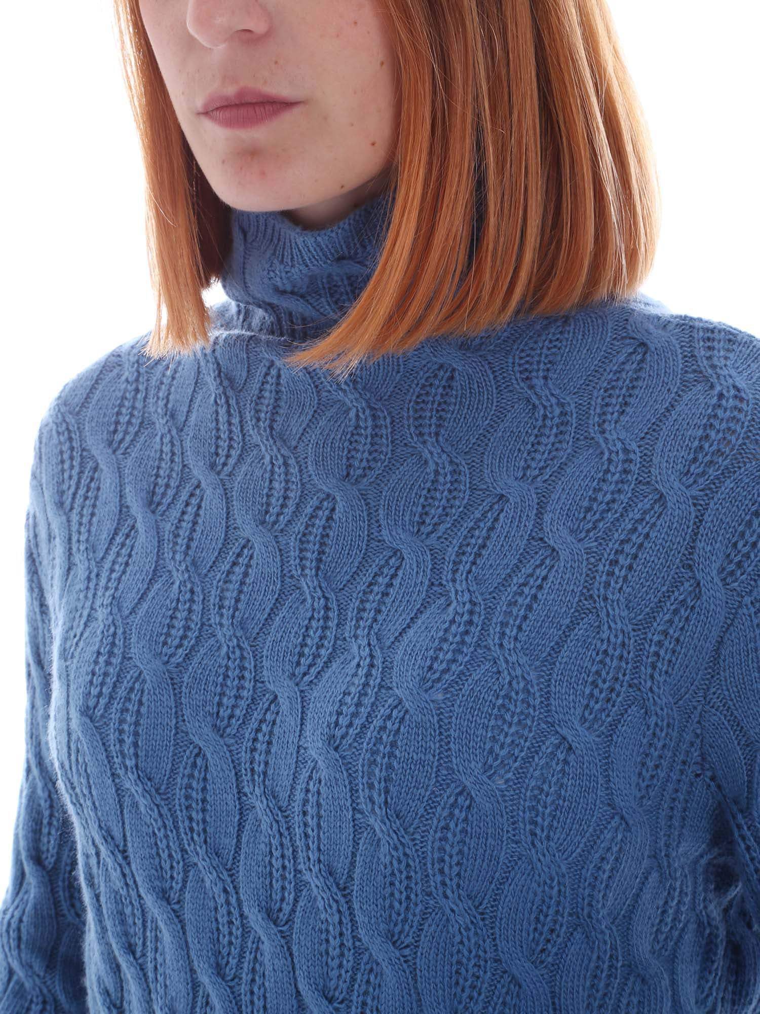 Emme Marella Maglie A Collo Alto Blu 2425366112200