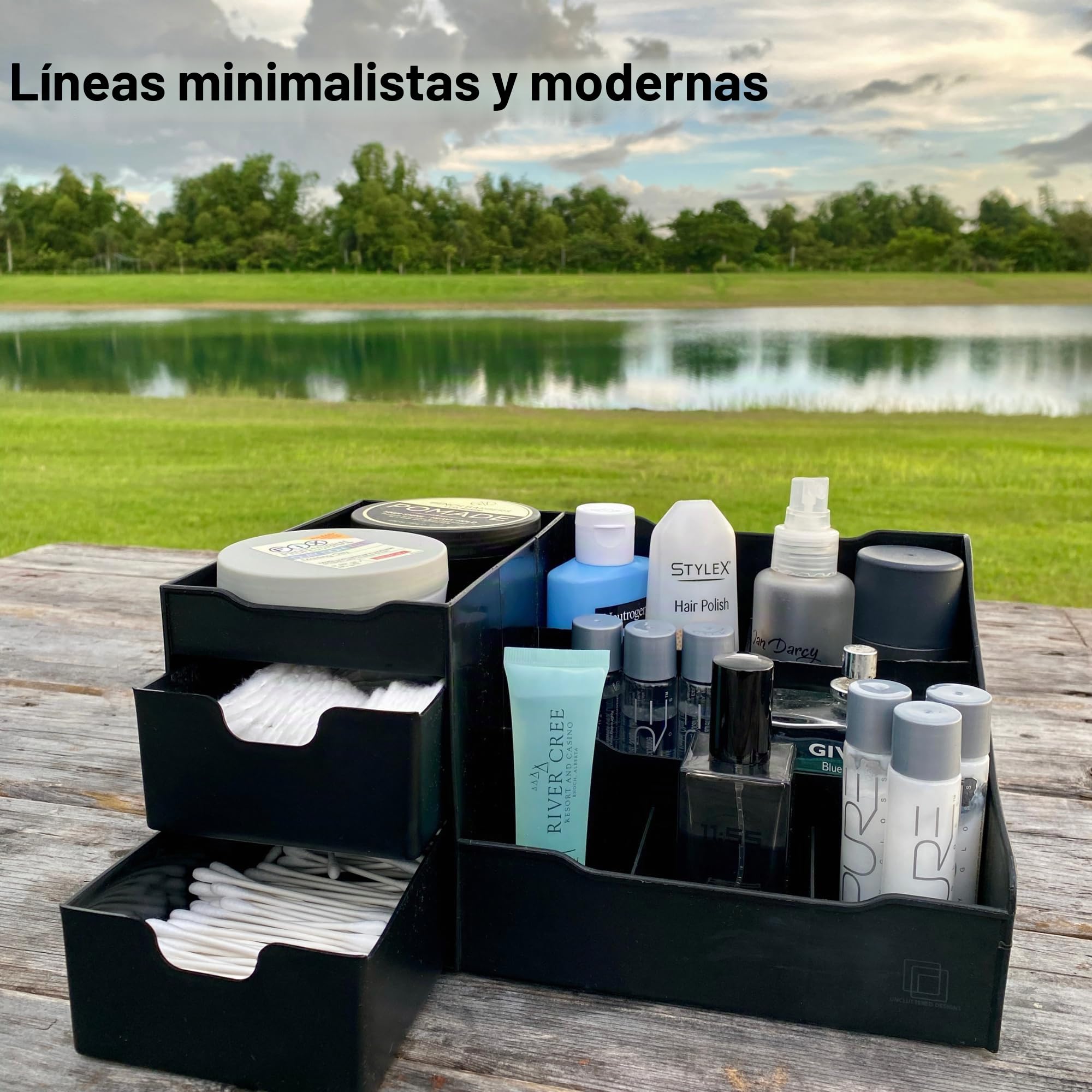 Uncluttered Designs - Organizador de maquillaje con cajones