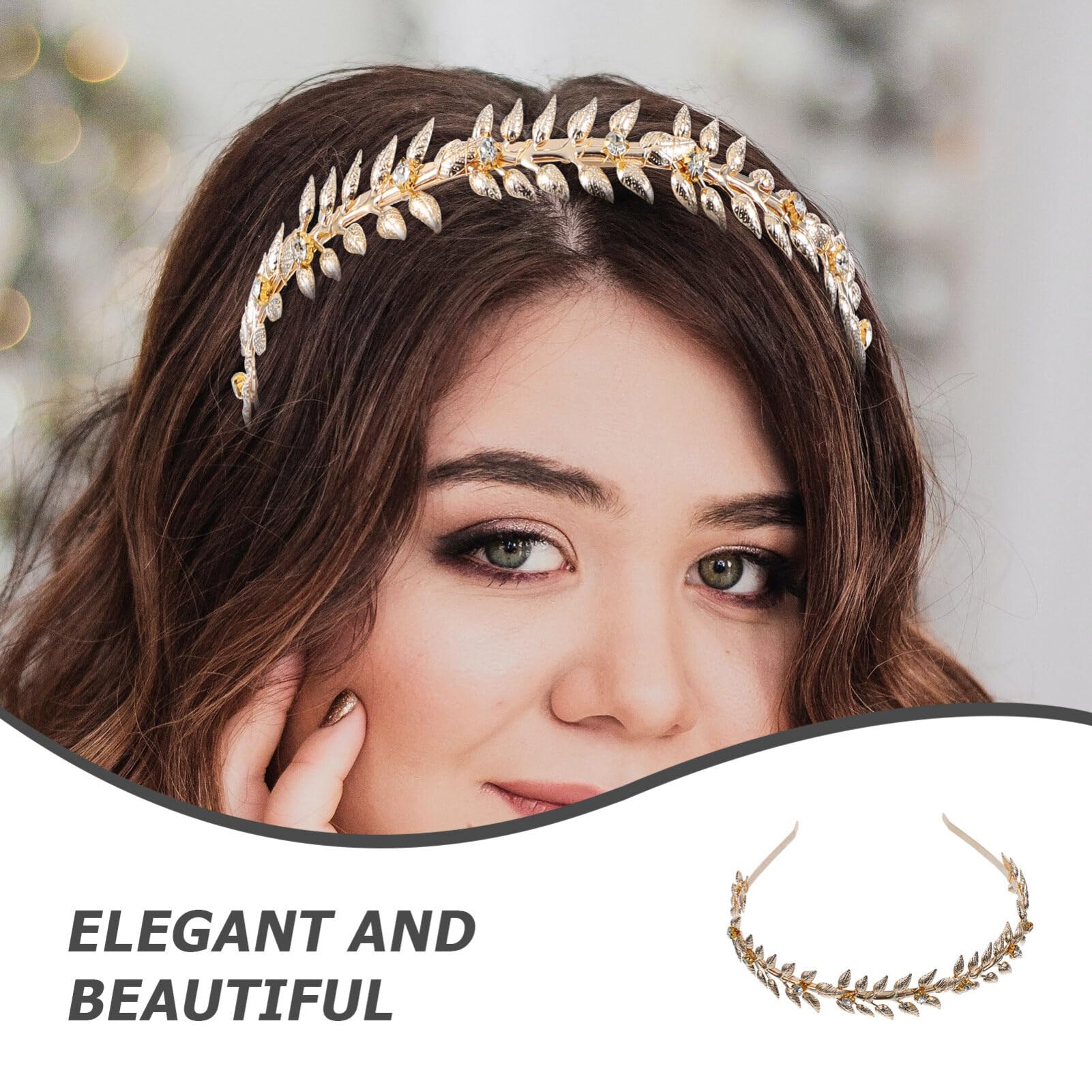 Amosfun Griekse Romeinse godin hoofdband kroon hoofdtooi bruid huwelijk hoofdtooi haaraccessoires goud Amosfun Griekse Romeinse godin hoofdband kroon hoofdtooi bruid huwelijk hoofdtooi haaraccessoires goud