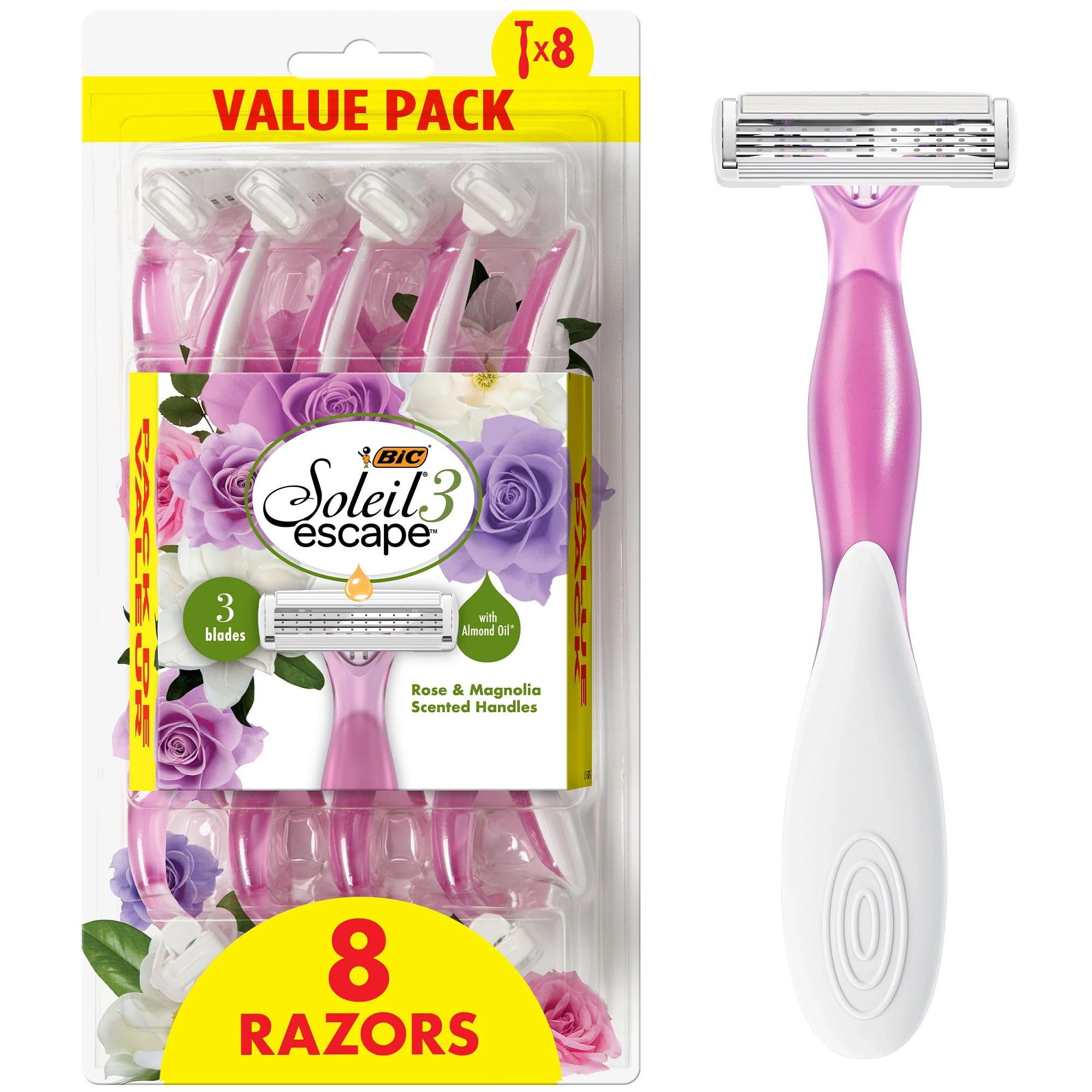 Amazon.com: BIC Soleil 3 Escape Scented Women's Disposable Razors