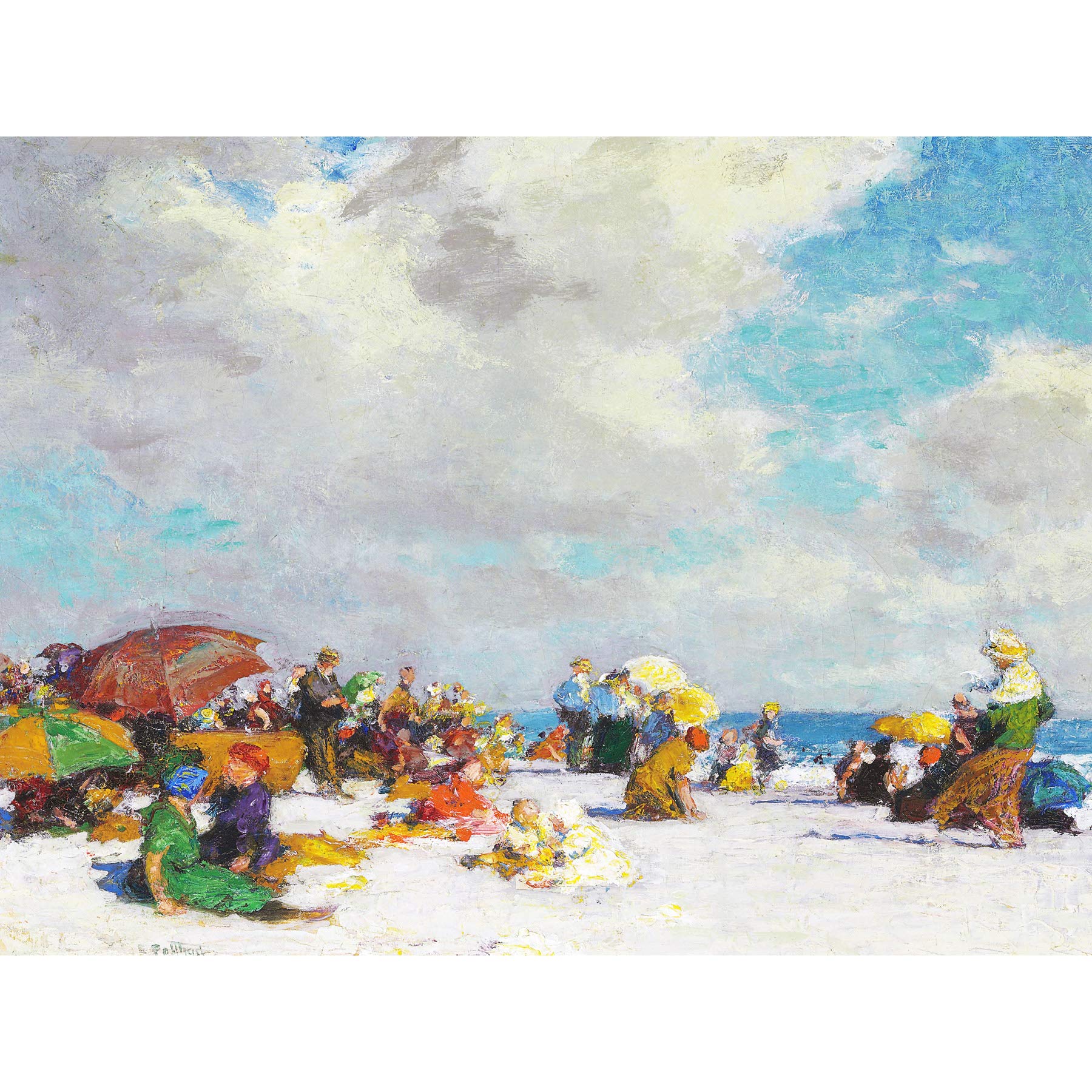 Potthast Summer Afternoon Beach Seascape Painting Large Wall Art Print Canvas Premium Mural