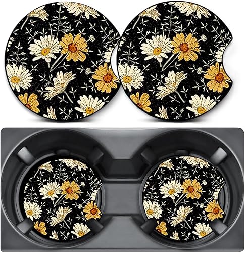 Miniatura 16 de Paquete de 2 posavasos de automóvil para portavasos de automóvil, con bandera de bala, alfombrilla de goma antideslizante de tamaño universal de 12