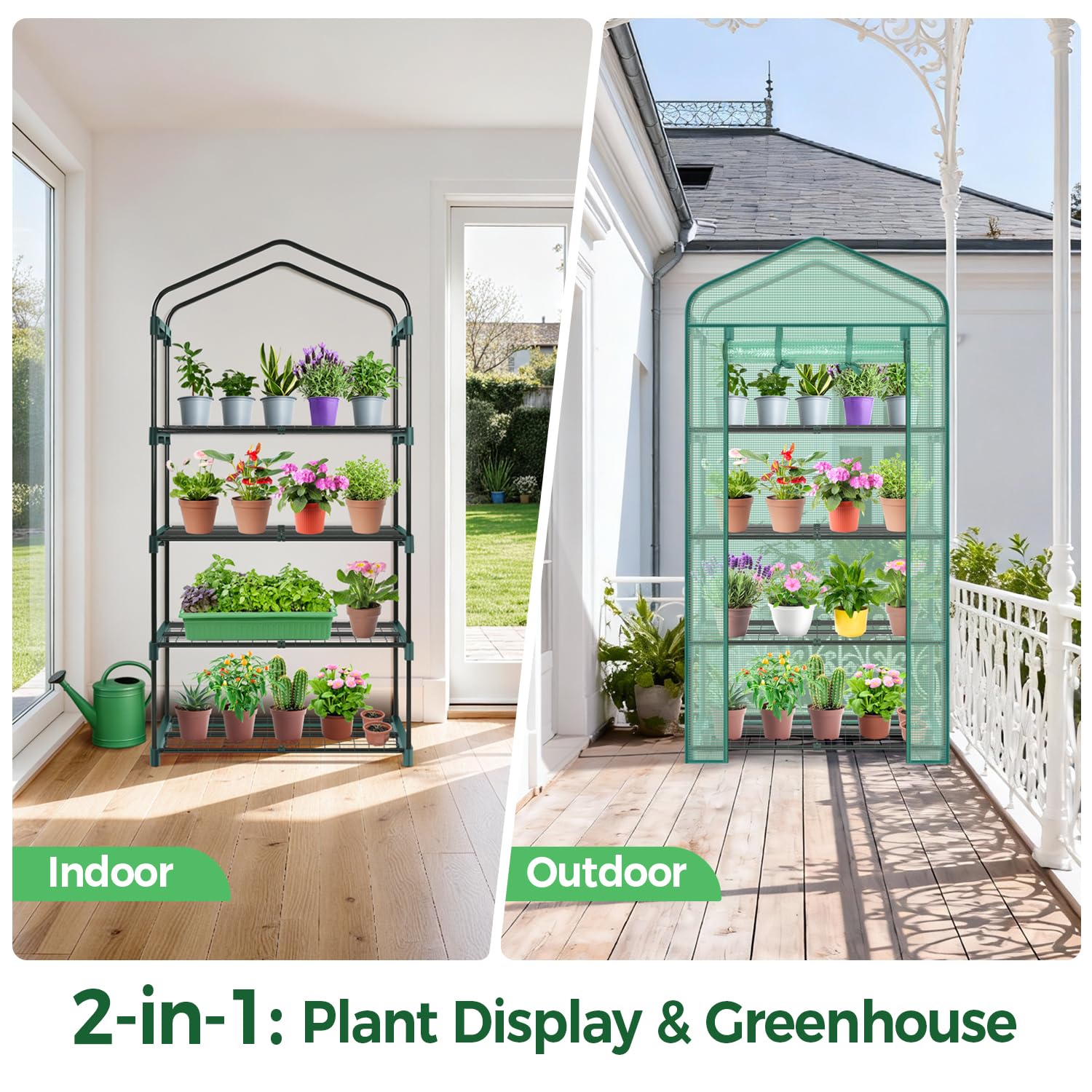 Mini Greenhouse for Outdoors Indoor, Ohuhu Small Green House with