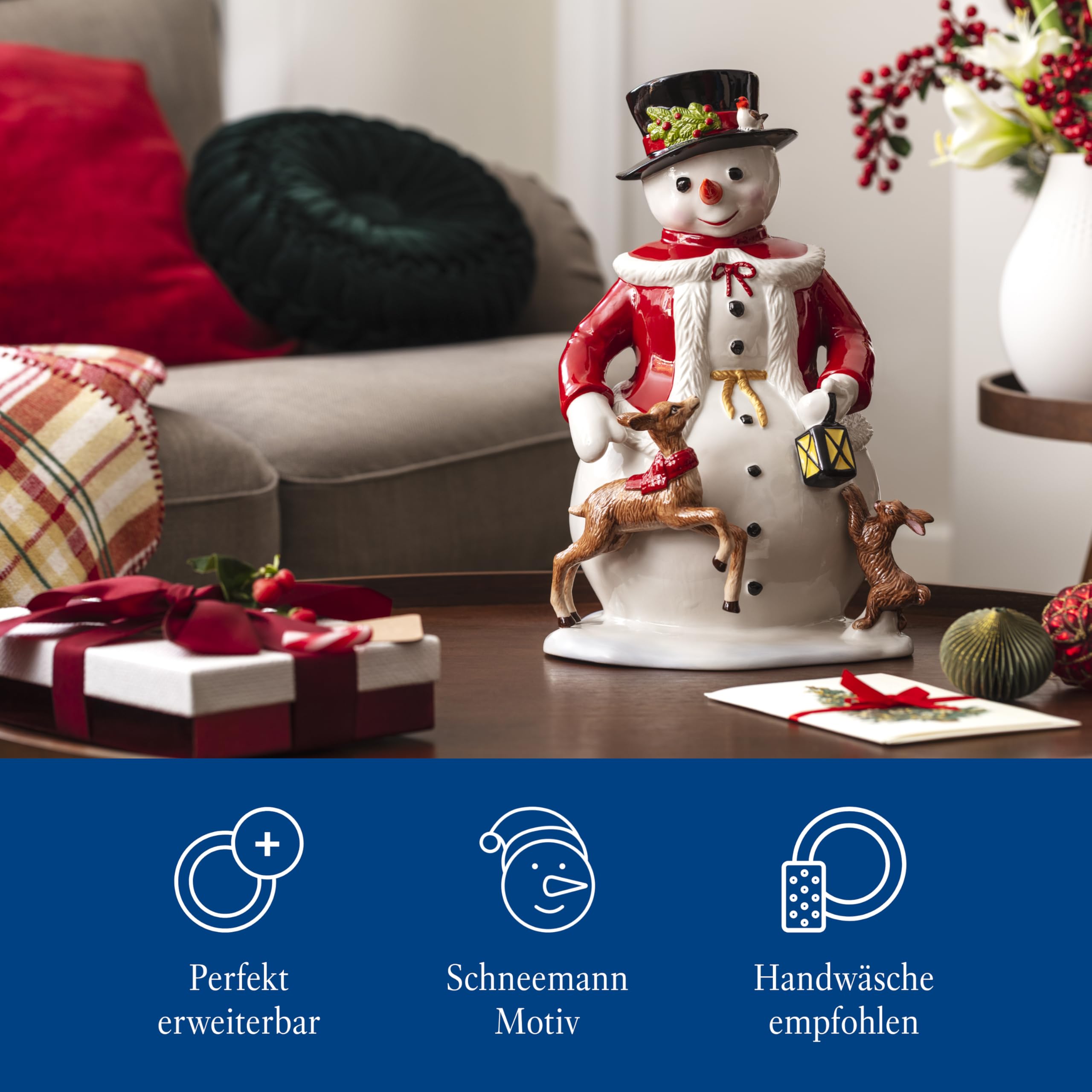 Villeroy & Boch Christmas Toys Memory Snowman, 24 x 23 x 36