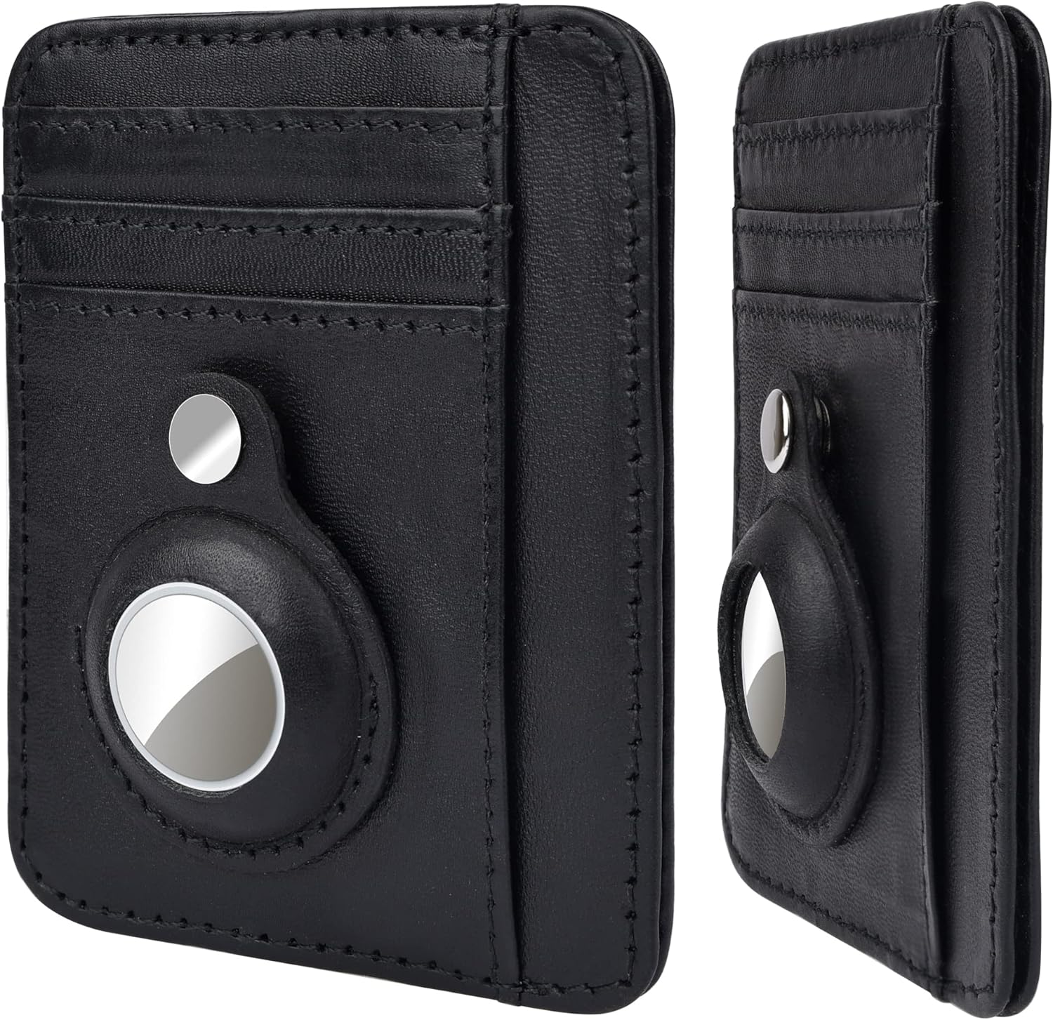 Leather airtag wallet holder ,Minimalist Airtag Wallet