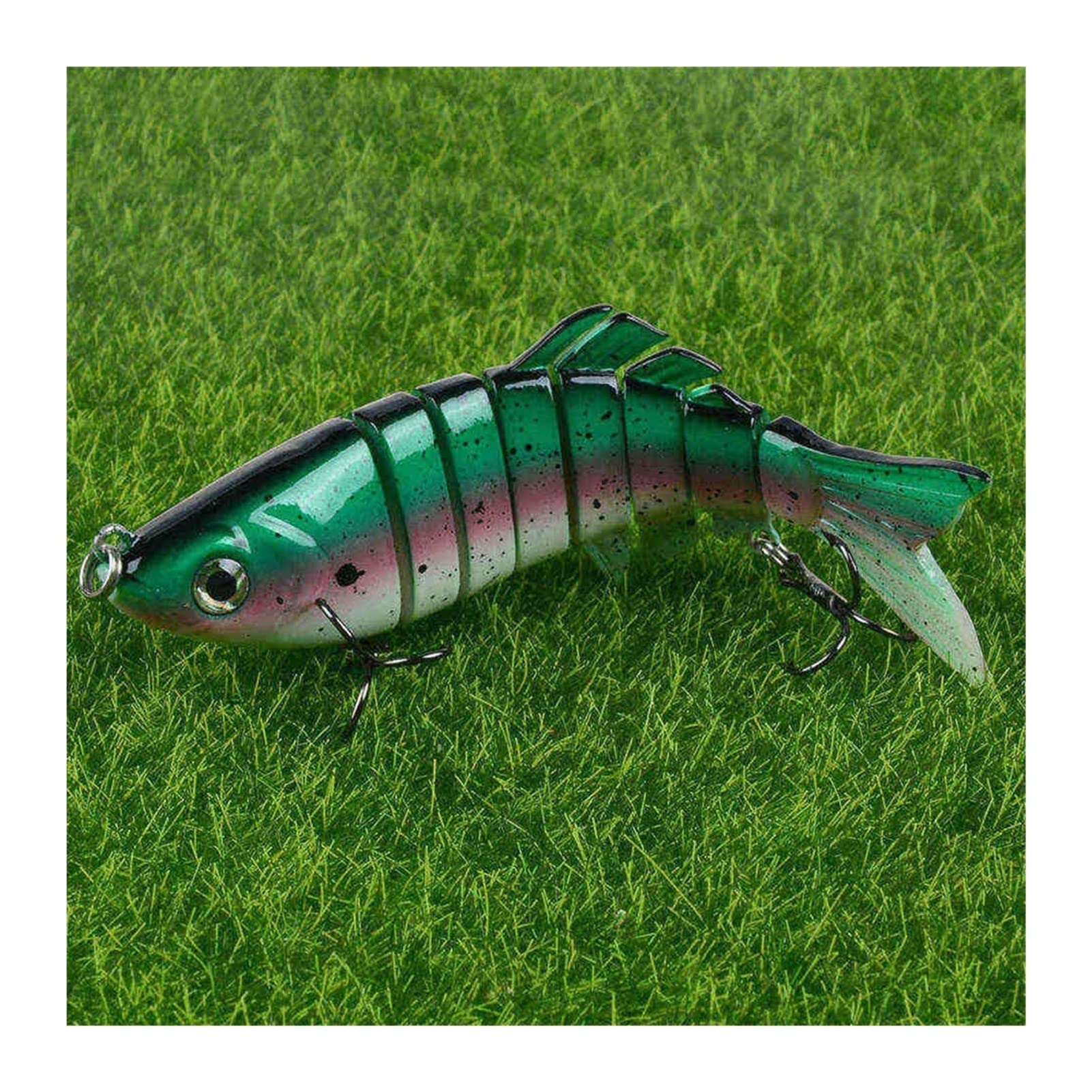 5 Piezas 11cm 22,5 g Señuelo para Pesca de lubina 8 Swimbaits articulados múltiples segmentados con Gancho Triple Cebo Duro biónico hundido para la Carpa Perca de Trucha